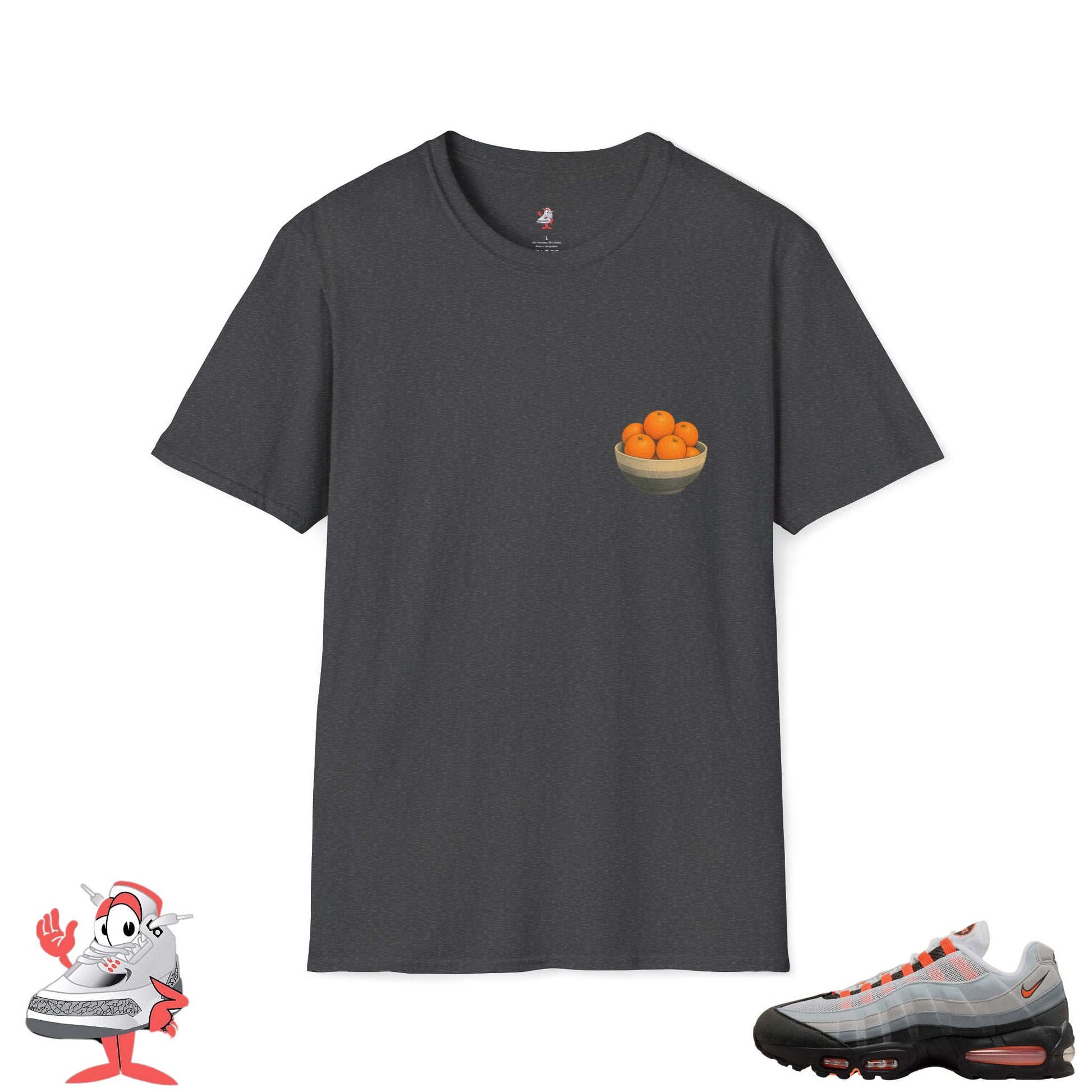 Matching Tee Nike Air Max 95 Bright Mandarin OG Big Bubble Sneaker Orange Shirt