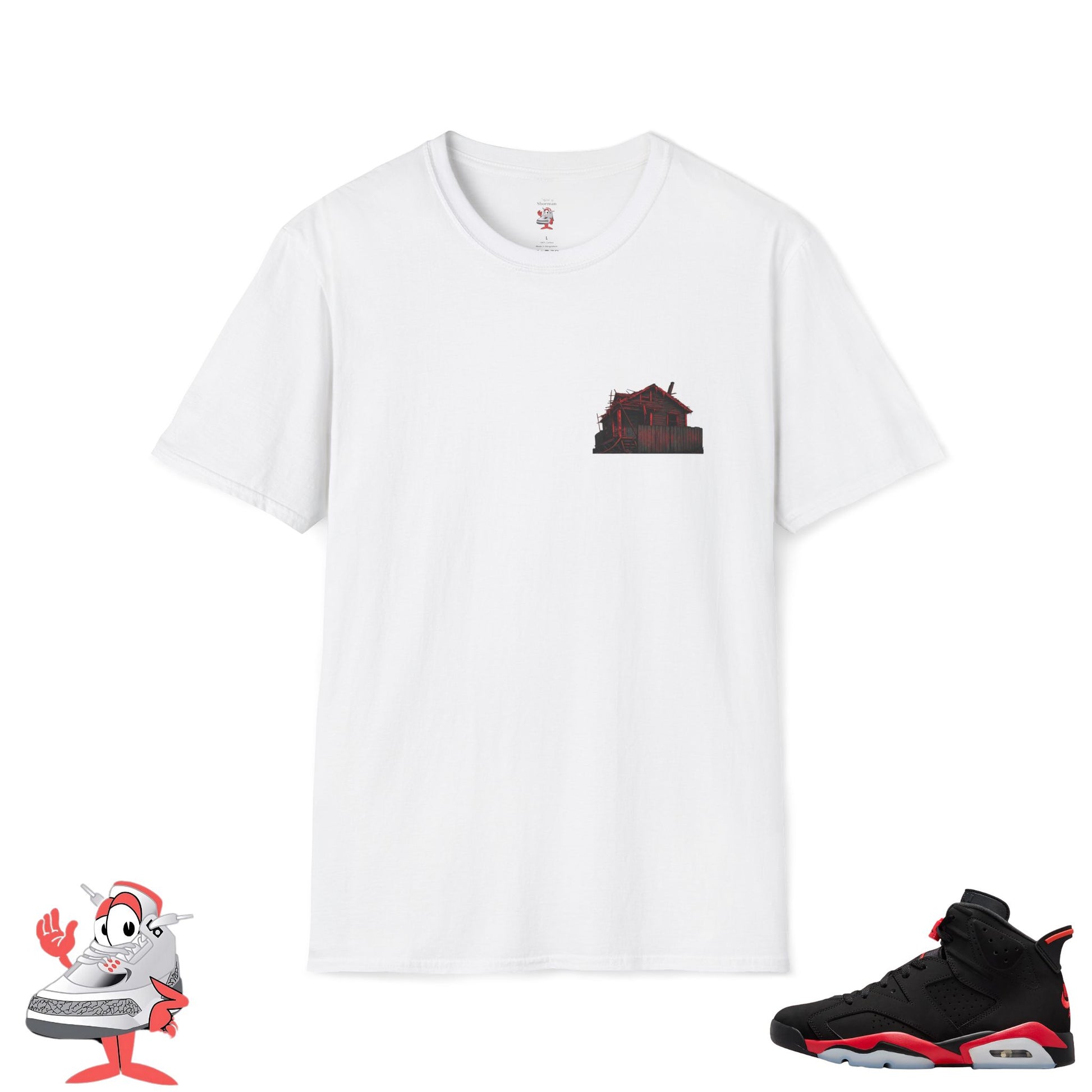 Matching Shirt For Air Jordan Retro 6 Reverse Infrared Salesman VI Sneaker Match Tee