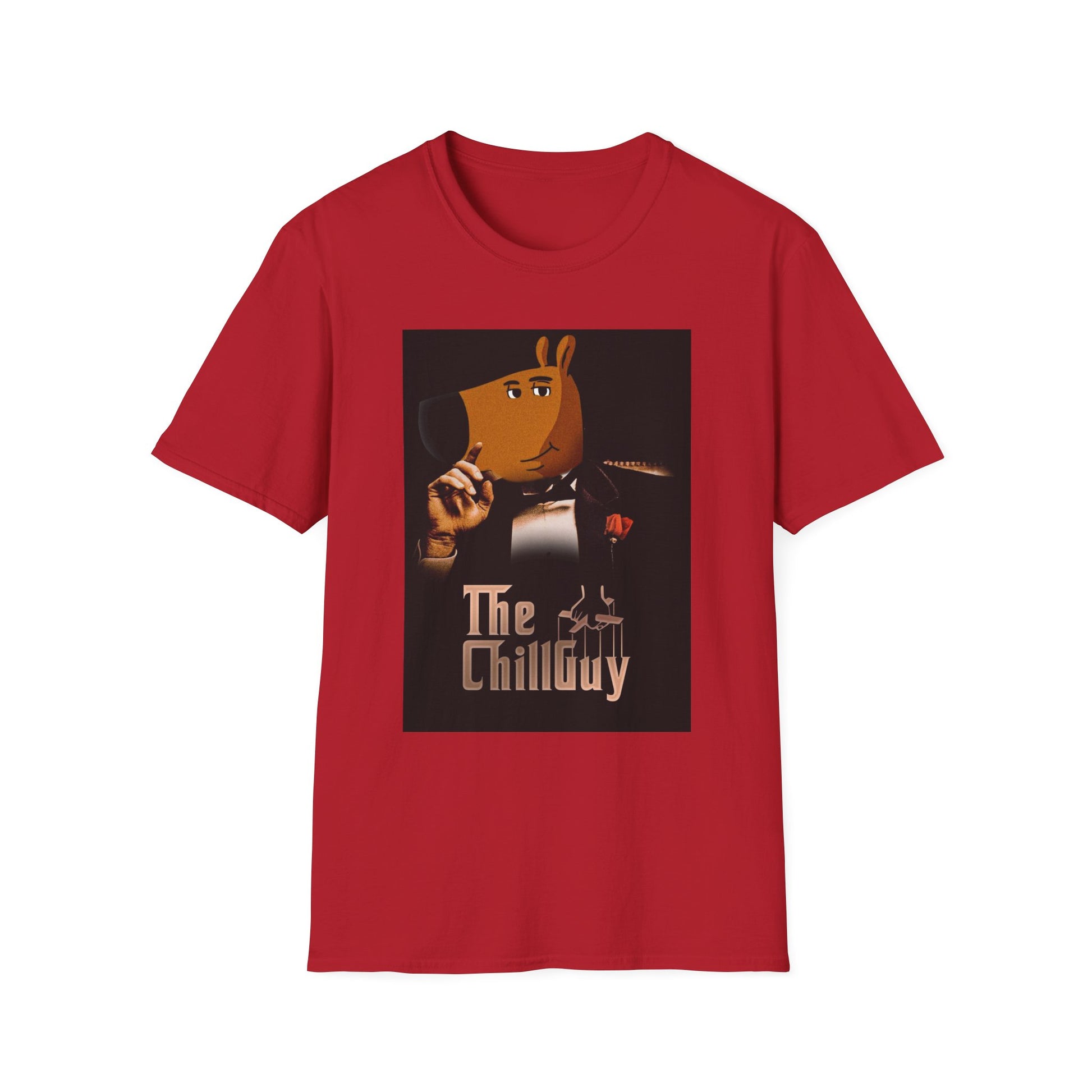 Chill Guy Godfather Softstyle T-Shirt, Funny Meme Tee, Cool Graphic Shirt Dog