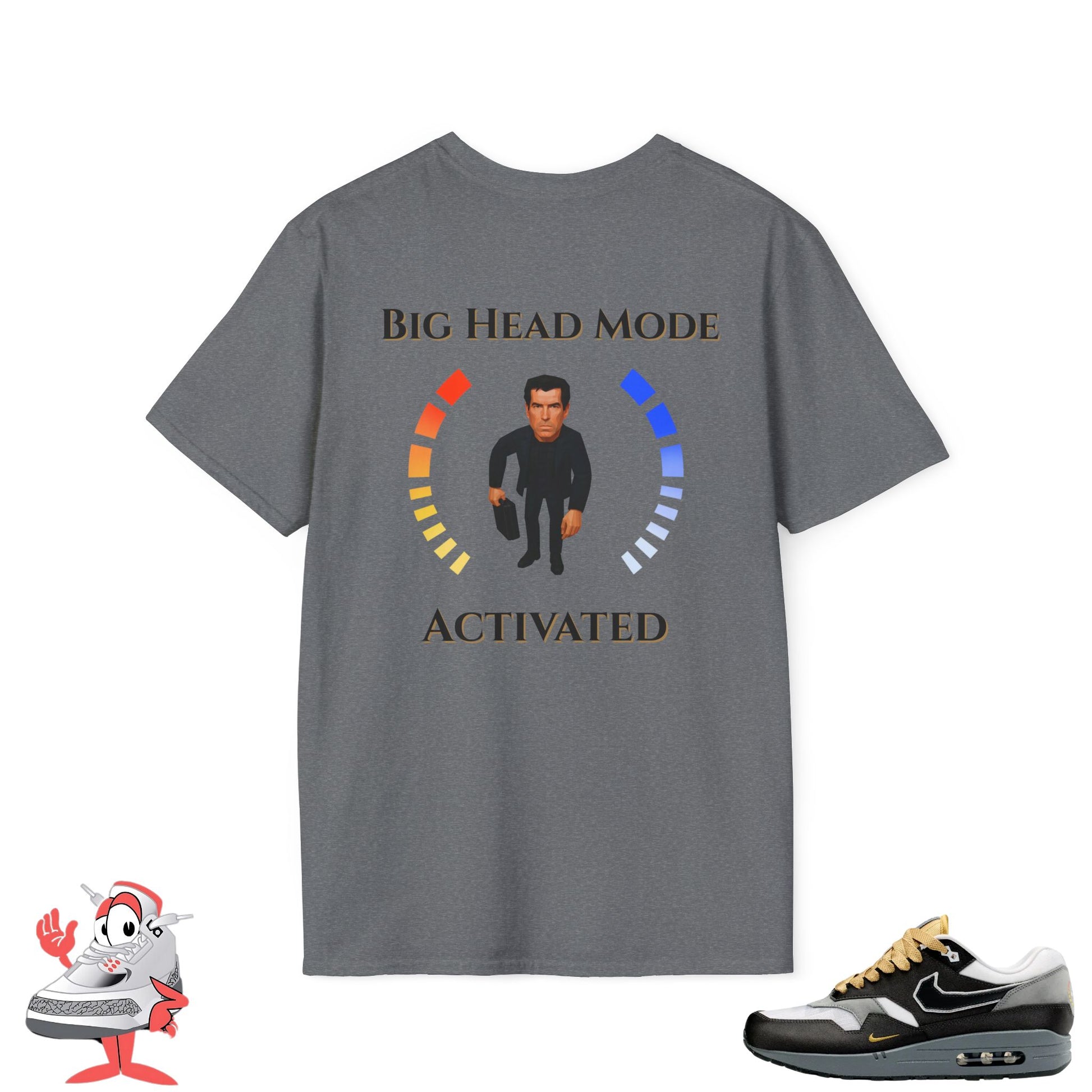 Matching Shirt For Nike Air Max 1 Big Head Mode T-Shirt Goldeneye 007 Match Tee