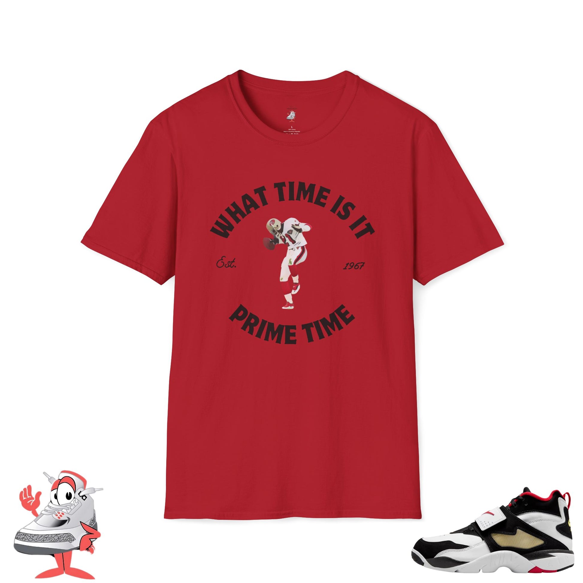 Prime Time T-Shirt Matches Nike Diamond Turf Falcons 49ers Shoes Deion Sanders
