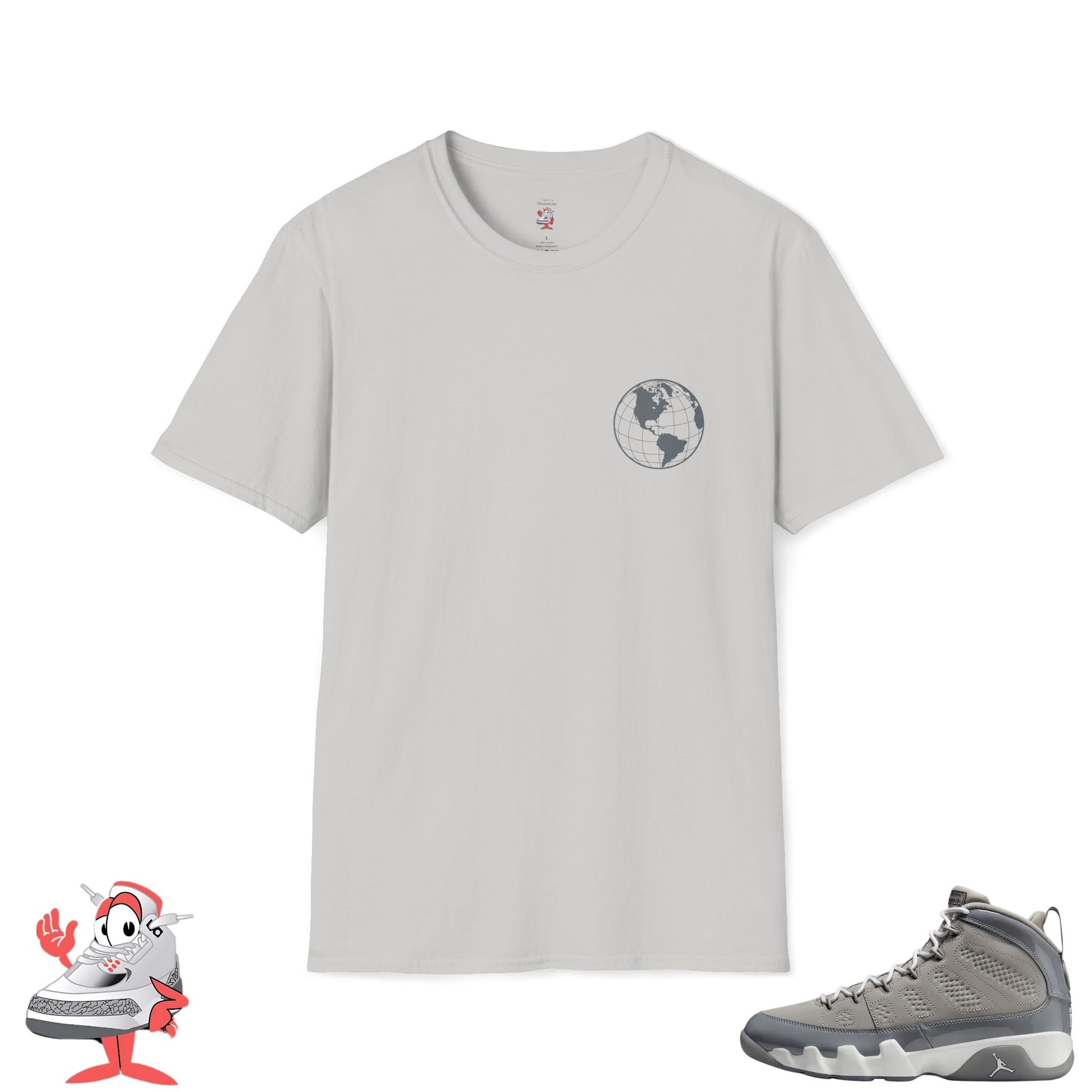 Matching Shirt for Air Jordan Retro 9 Cool Grey Sneaker Match Tee Nike T-Shirt