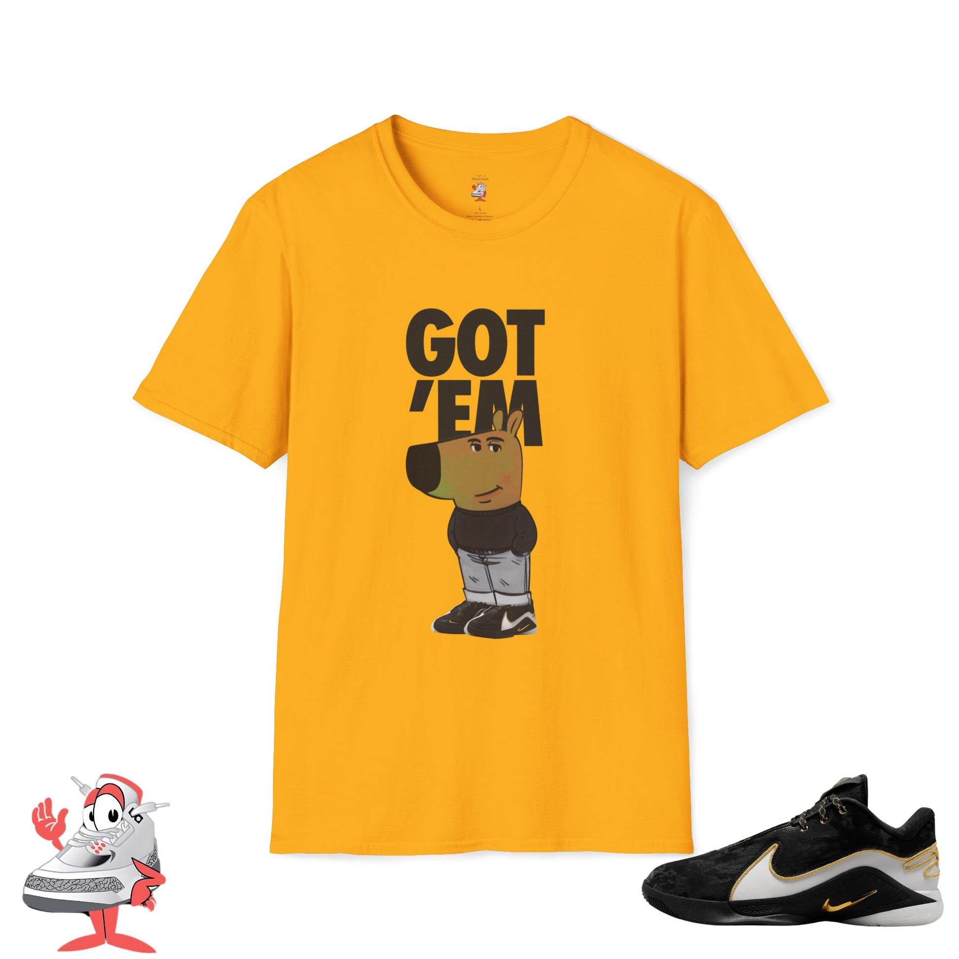 Lebron 22 Mogul Black Gold Matching Shirt Unisex T-Shirt Chill Guy Got Em Shoe