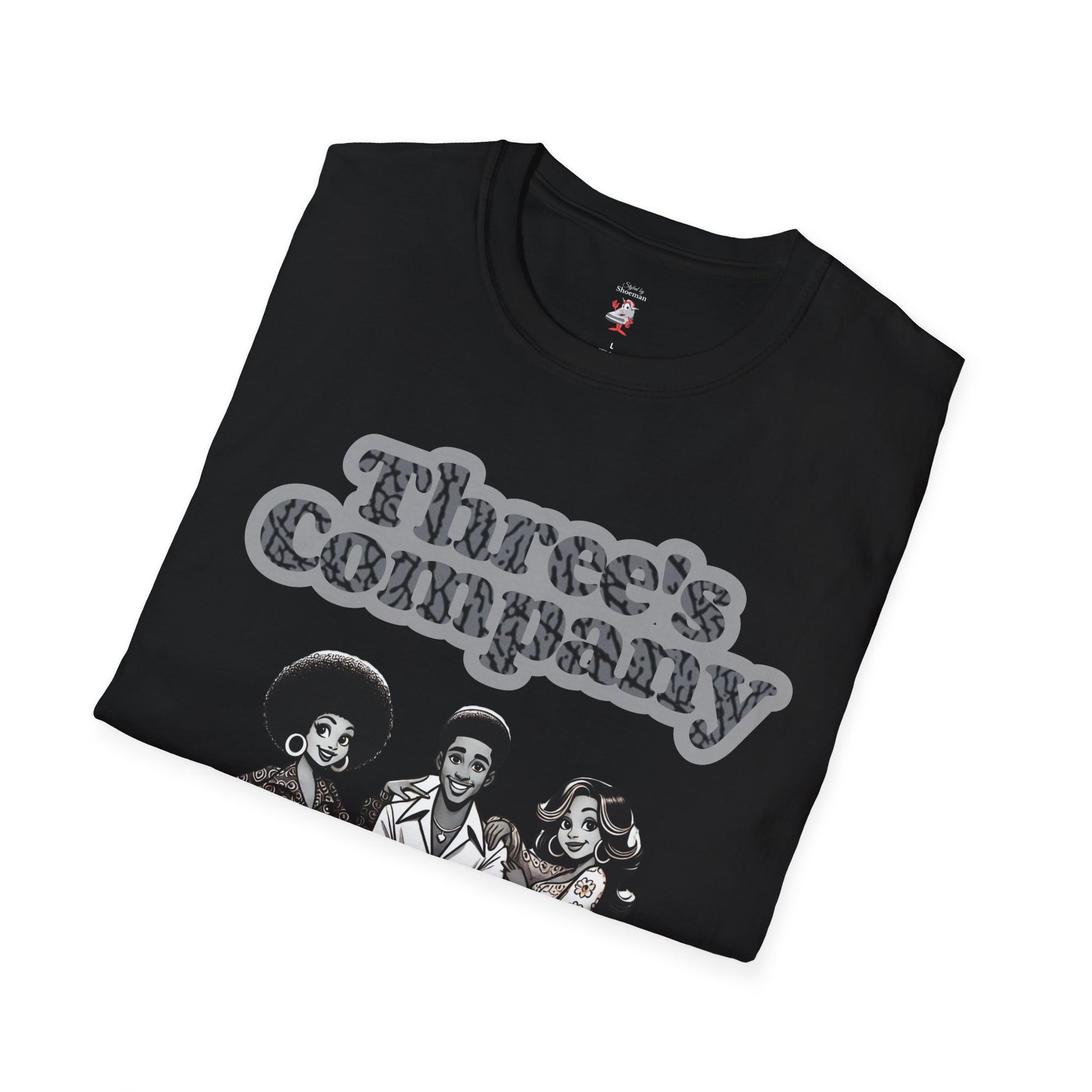Three's Company Matching Shirt For Jordan Retro 3 Black Cat Unisex T-Shirt Nike