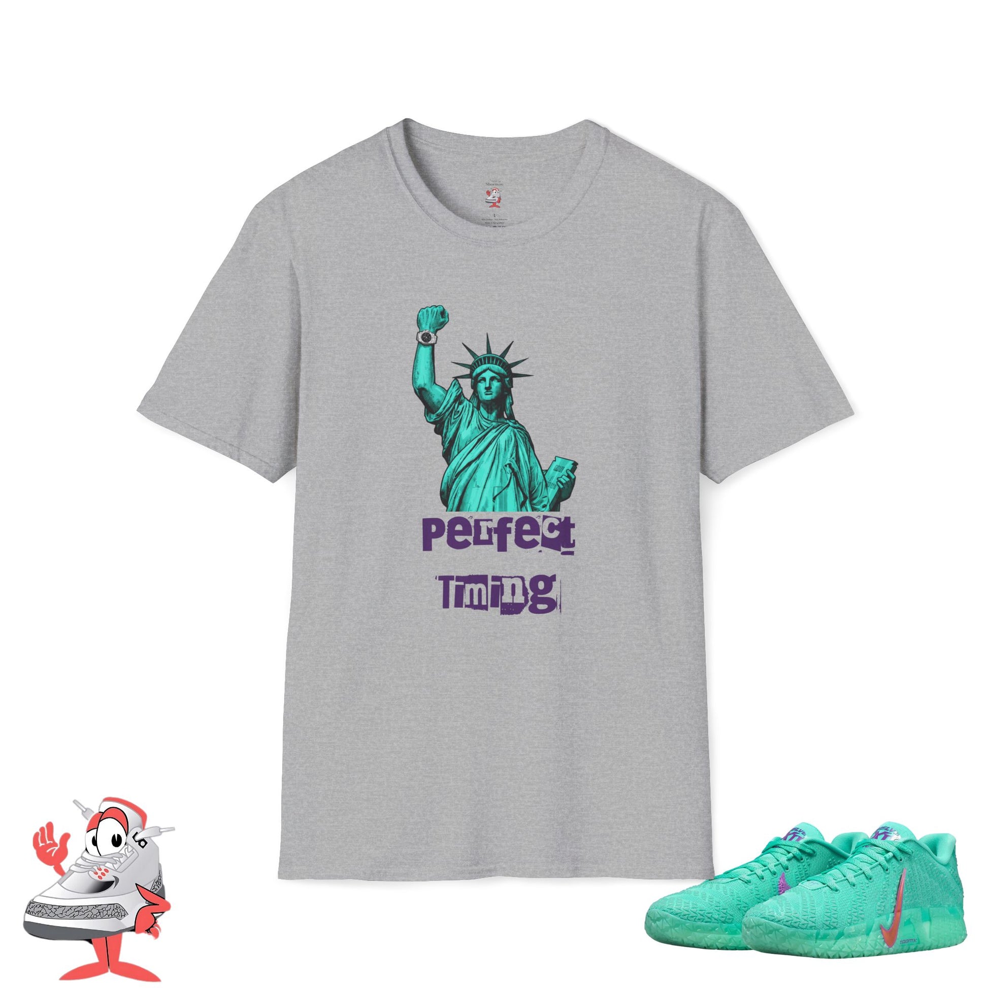 Matching Shirt For Nike Ja 3 Twelve Time Statue Of Liberty Morant Sneaker Match