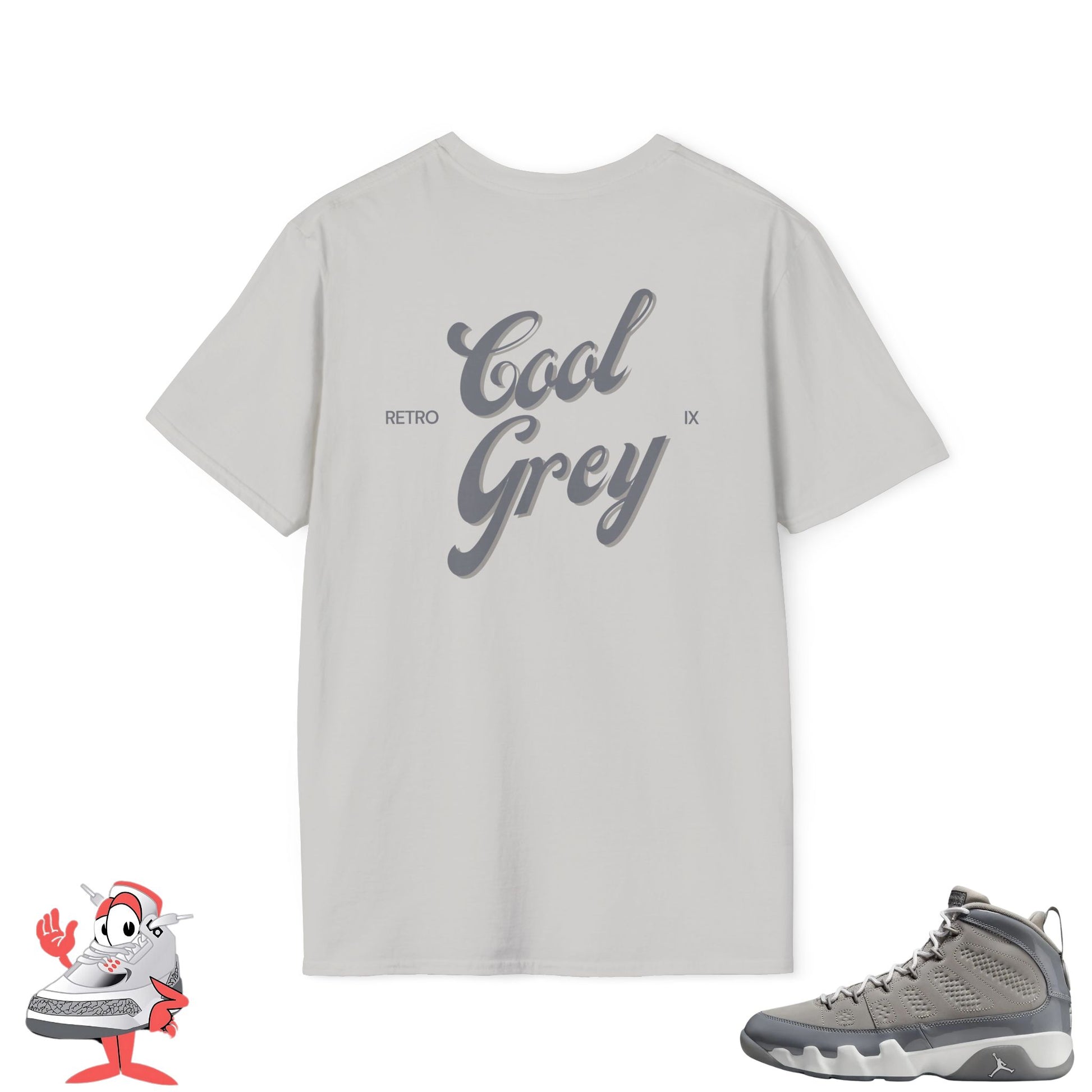 Matching Shirt for Air Jordan Retro 9 Cool Grey In Js We Trust T-Shirt Gray IX