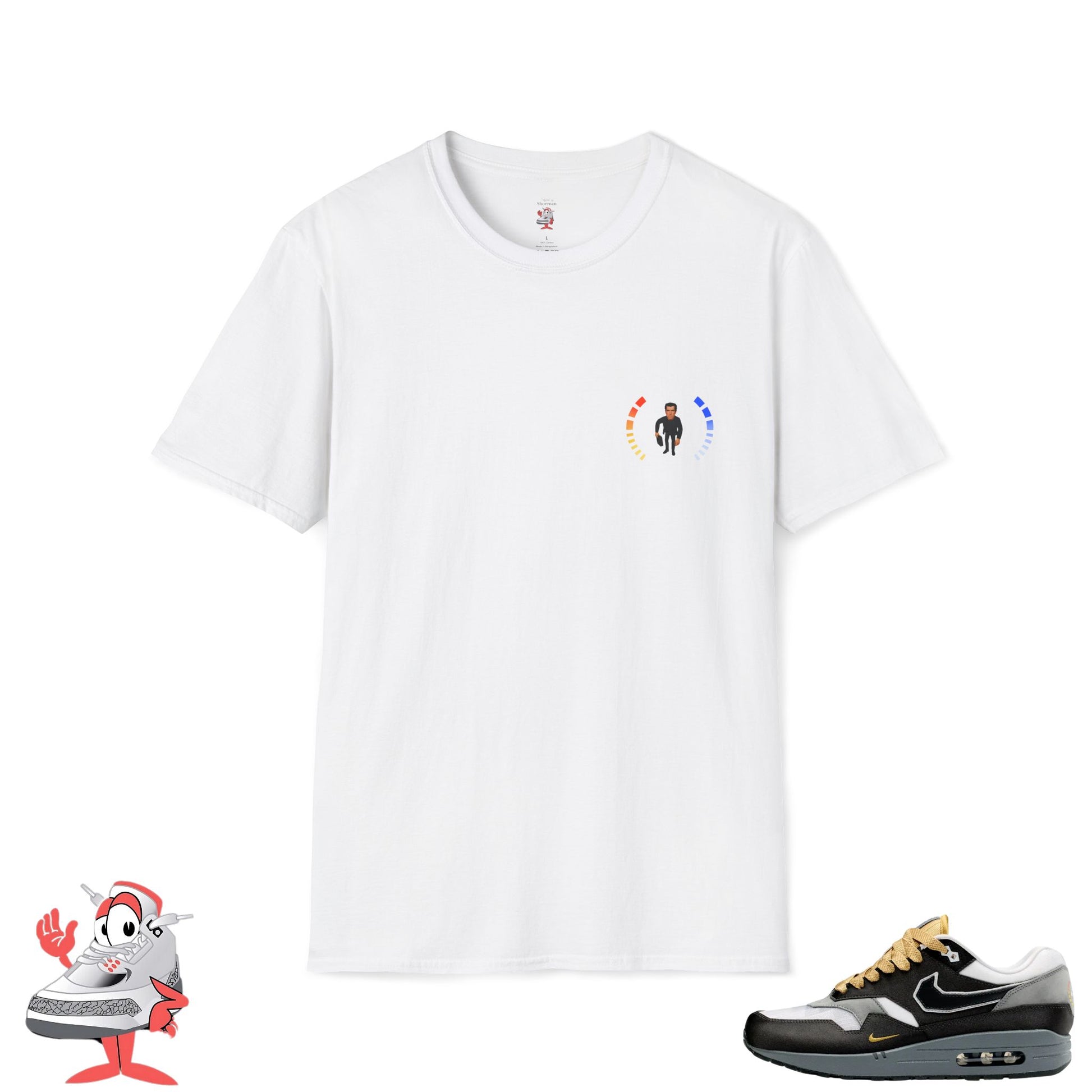 Matching Shirt For Nike Air Max 1 Big Head Mode T-Shirt Goldeneye 007 Match Tee