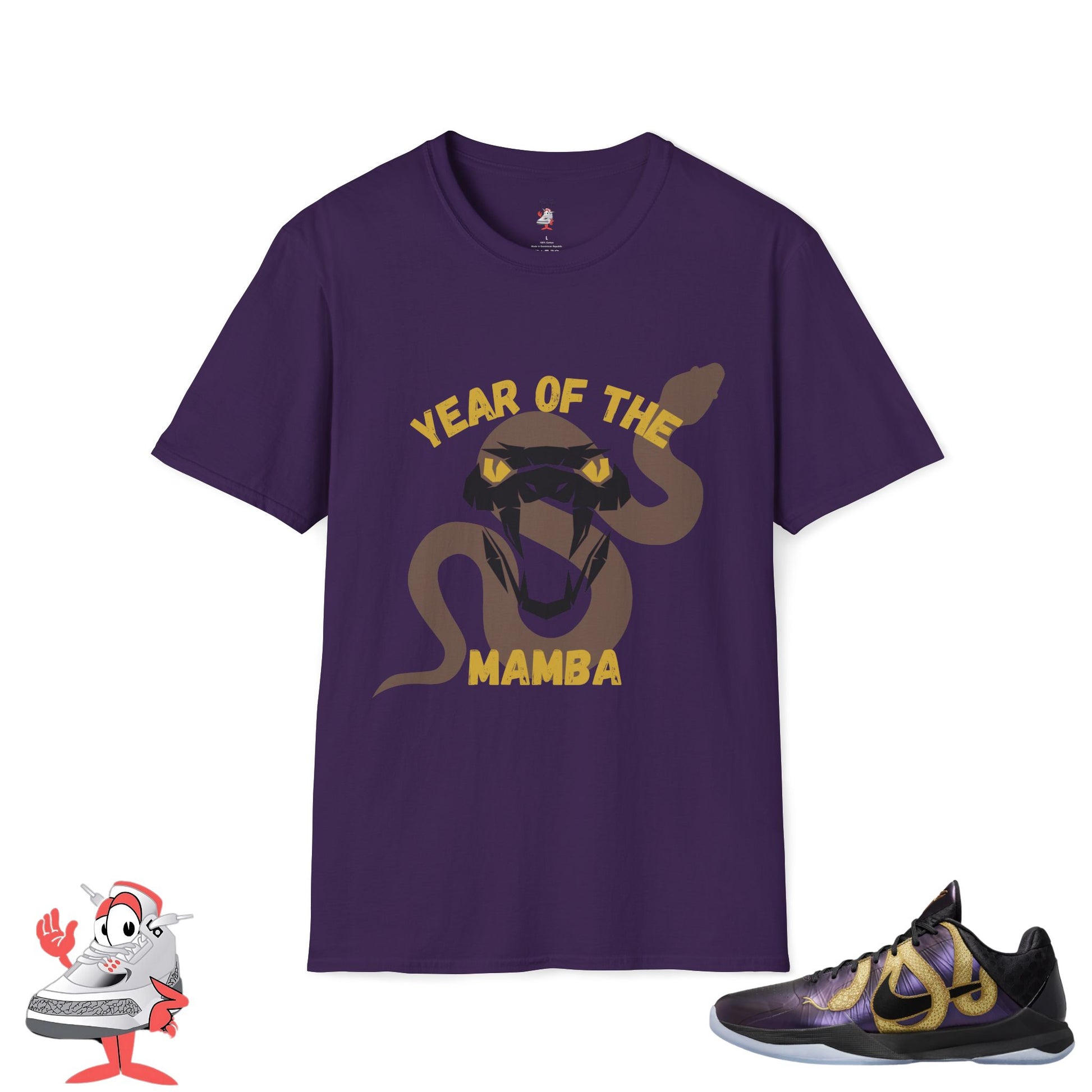 Matching Shirt For Kobe V Prototype Year Of Mamba Snake Eggplant Unisex Tee