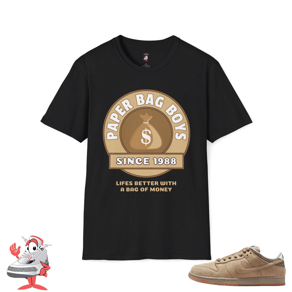 Paper Bag Boys T-Shirt Match for Nike SB Dunk Low Parachute Beige