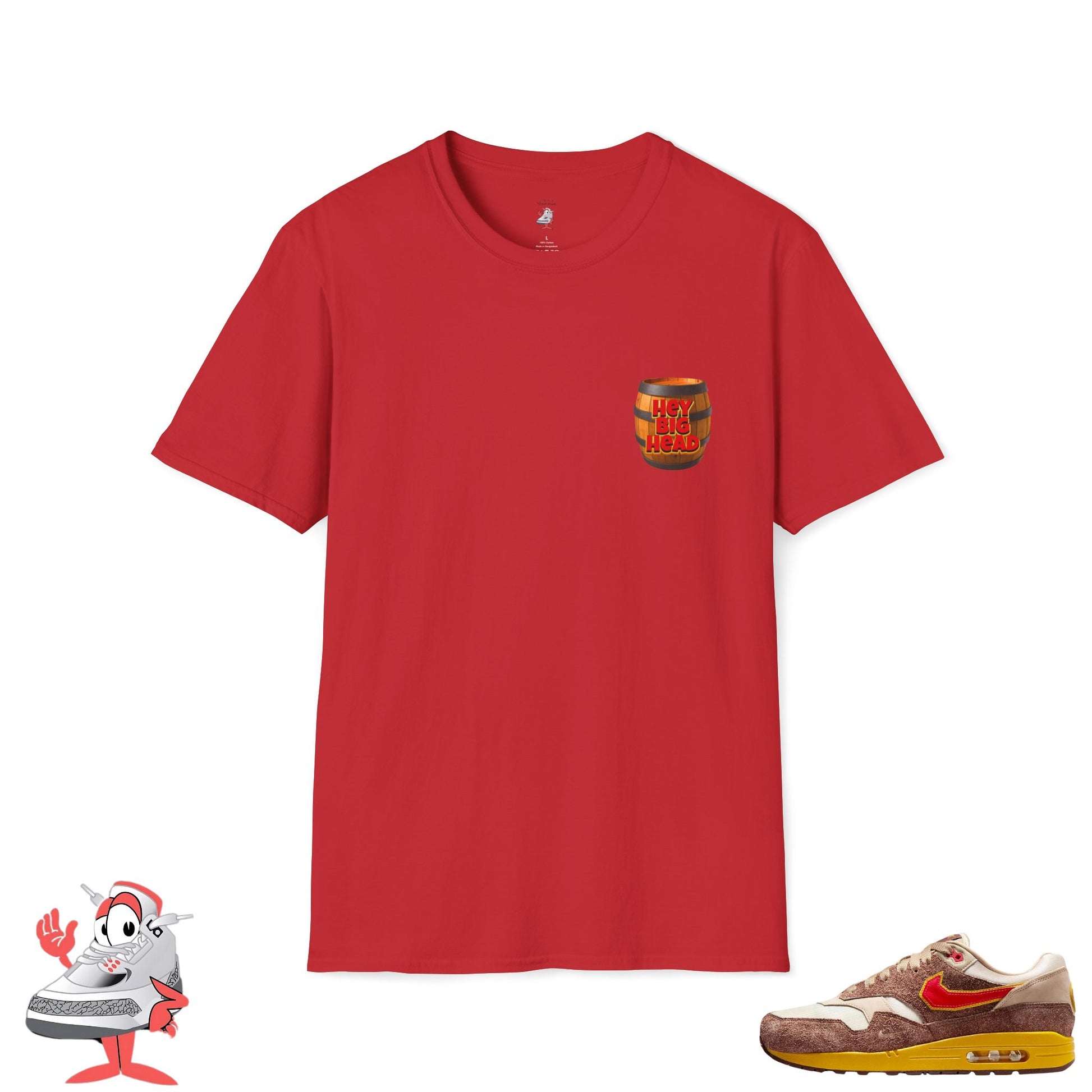 Matching Shirt for Nike Air Max 1 Big Head Origin Hey Big Head Barrel T-Shirt
