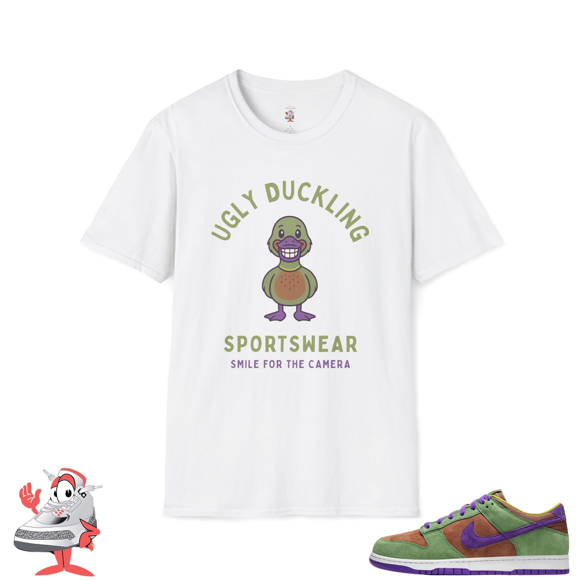 Matching Shirt For Nike Dunk Low Veneer Ugly Duckling Pack 2024 Purple Green