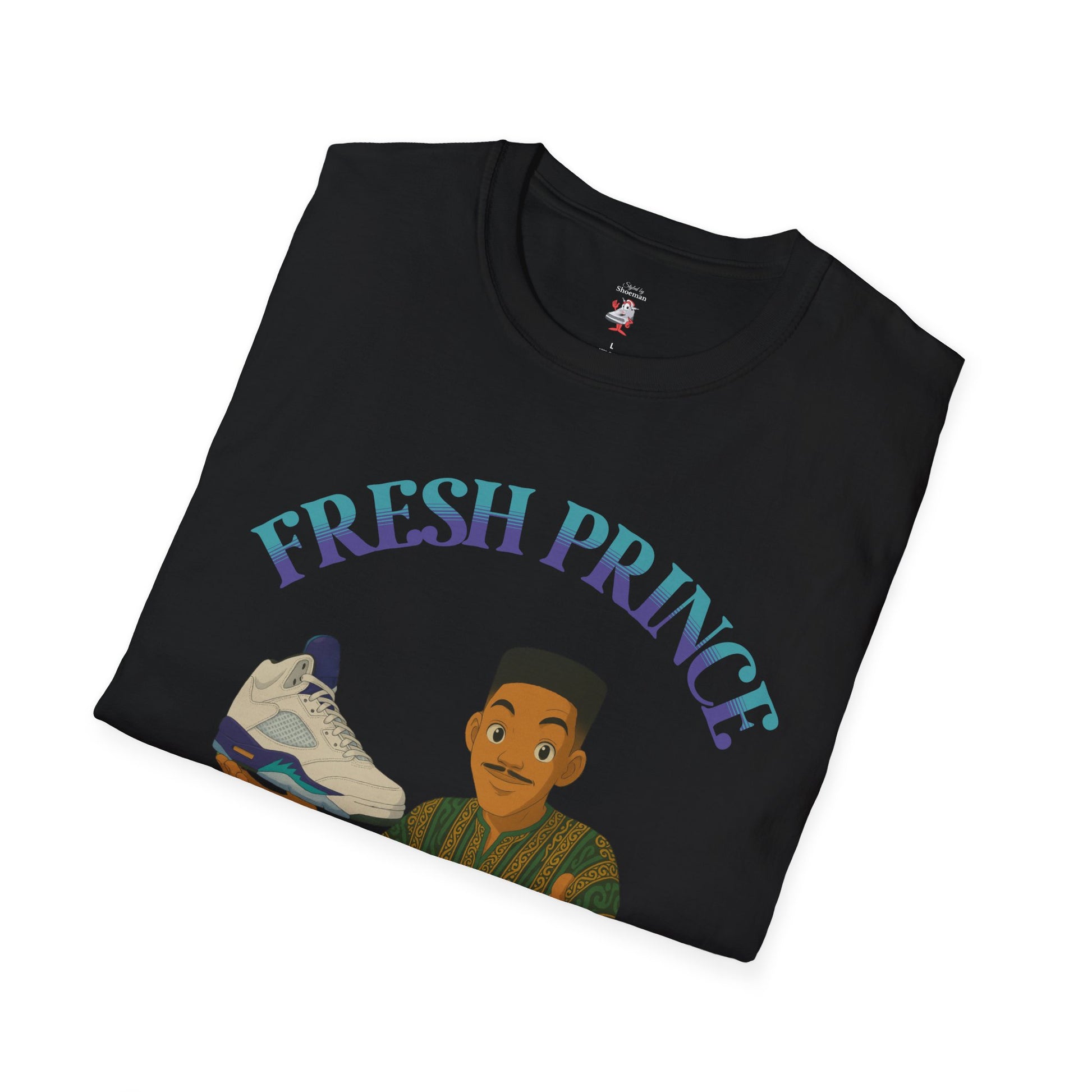 Matching Shirt For Air Jordan Retro 5 Grape Sneaker Match Tee Fresh Prince V Tee