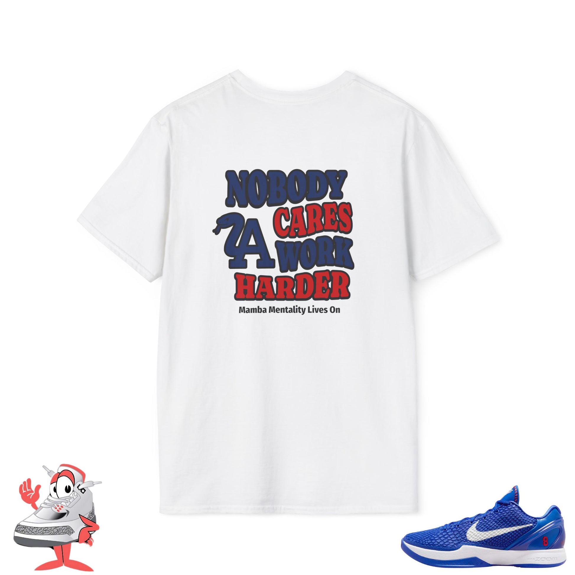 Matching Shirt For Nike Kobe 6 Proto Dodgers Blue White Unisex Tee LA Mamba Tee