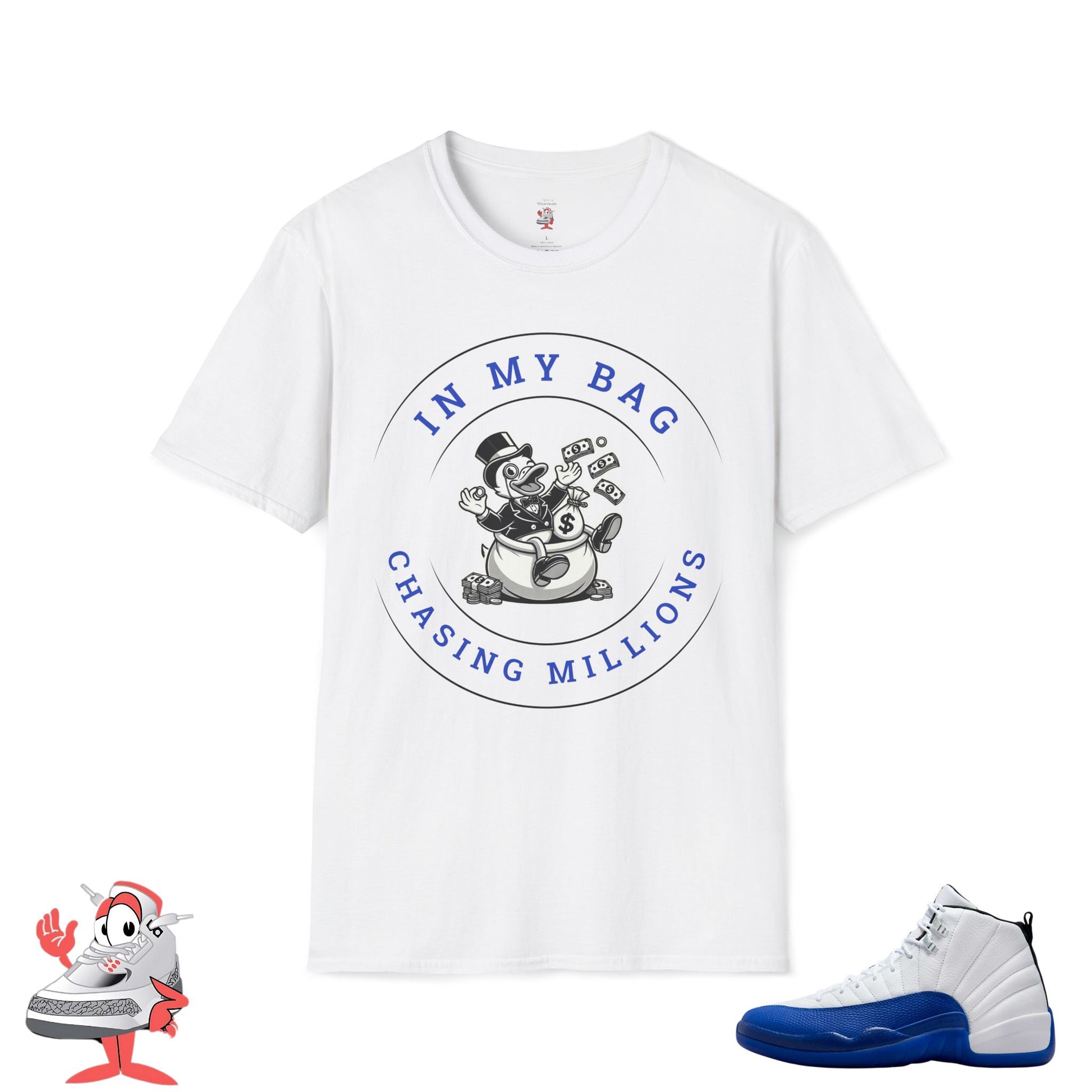 In My Bag Matching Jordan Retro 12 Blueberry Royal Blue Graphic T-Shirt Unisex