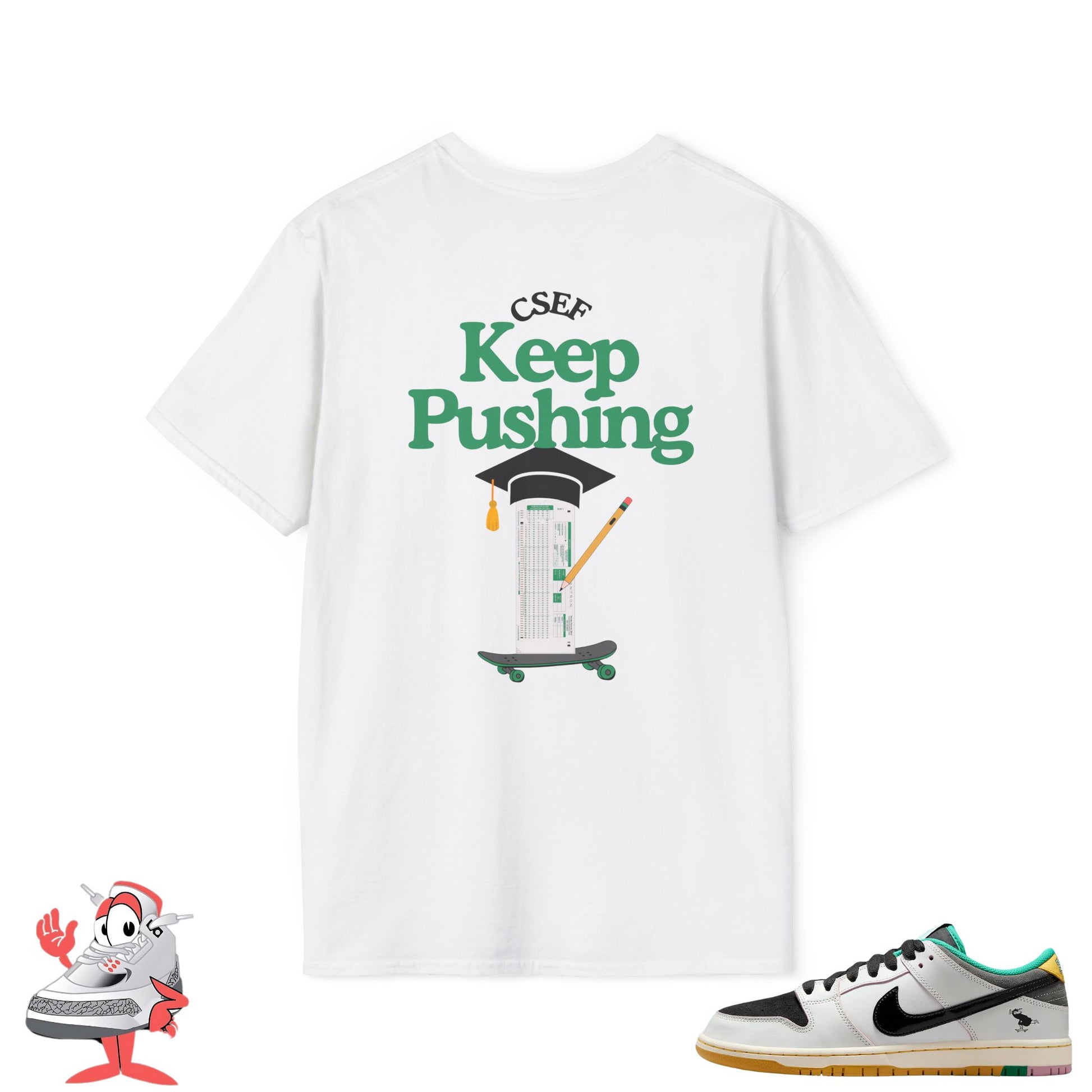 Matching Shirt For Nike Dunk SB Low X CSEF Keep Pushing Skateboarding Streetwear