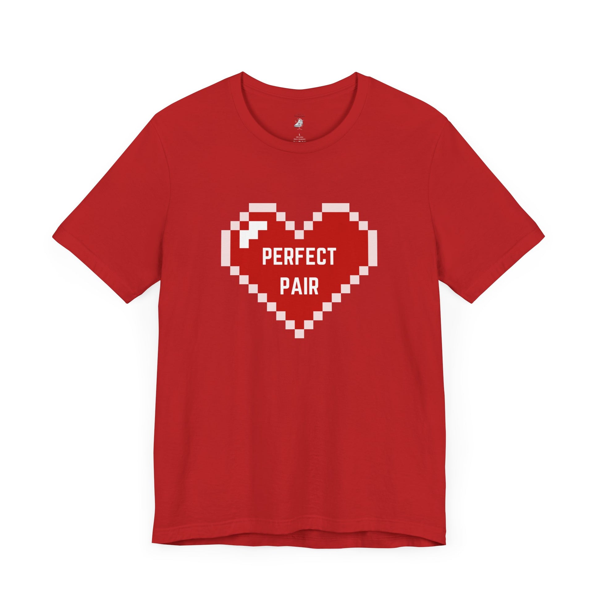 Womens Pixel Heart Perfect Pair Tee Graphic T-Shirt for Nike Valentine's Day