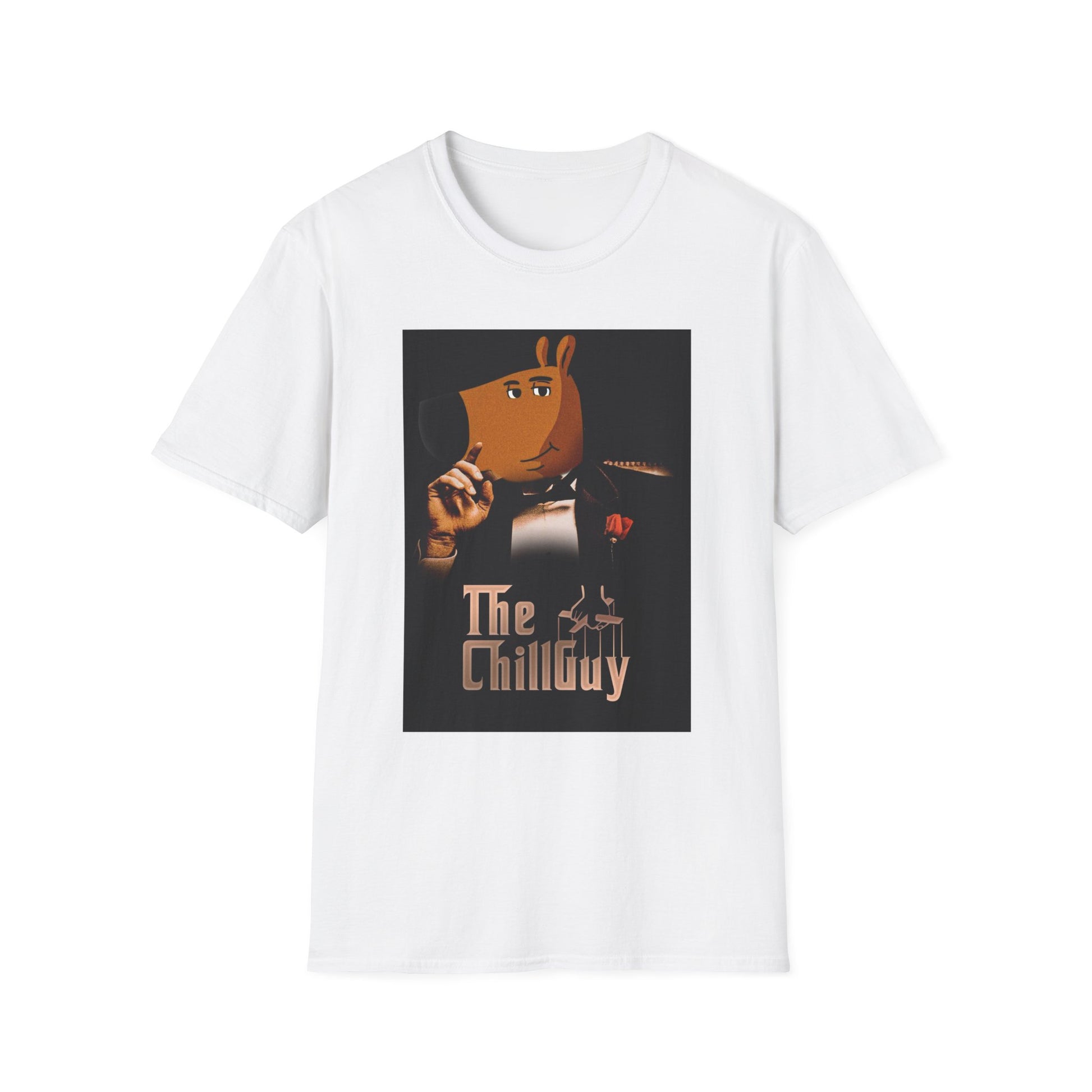 Chill Guy Godfather Softstyle T-Shirt, Funny Meme Tee, Cool Graphic Shirt Dog
