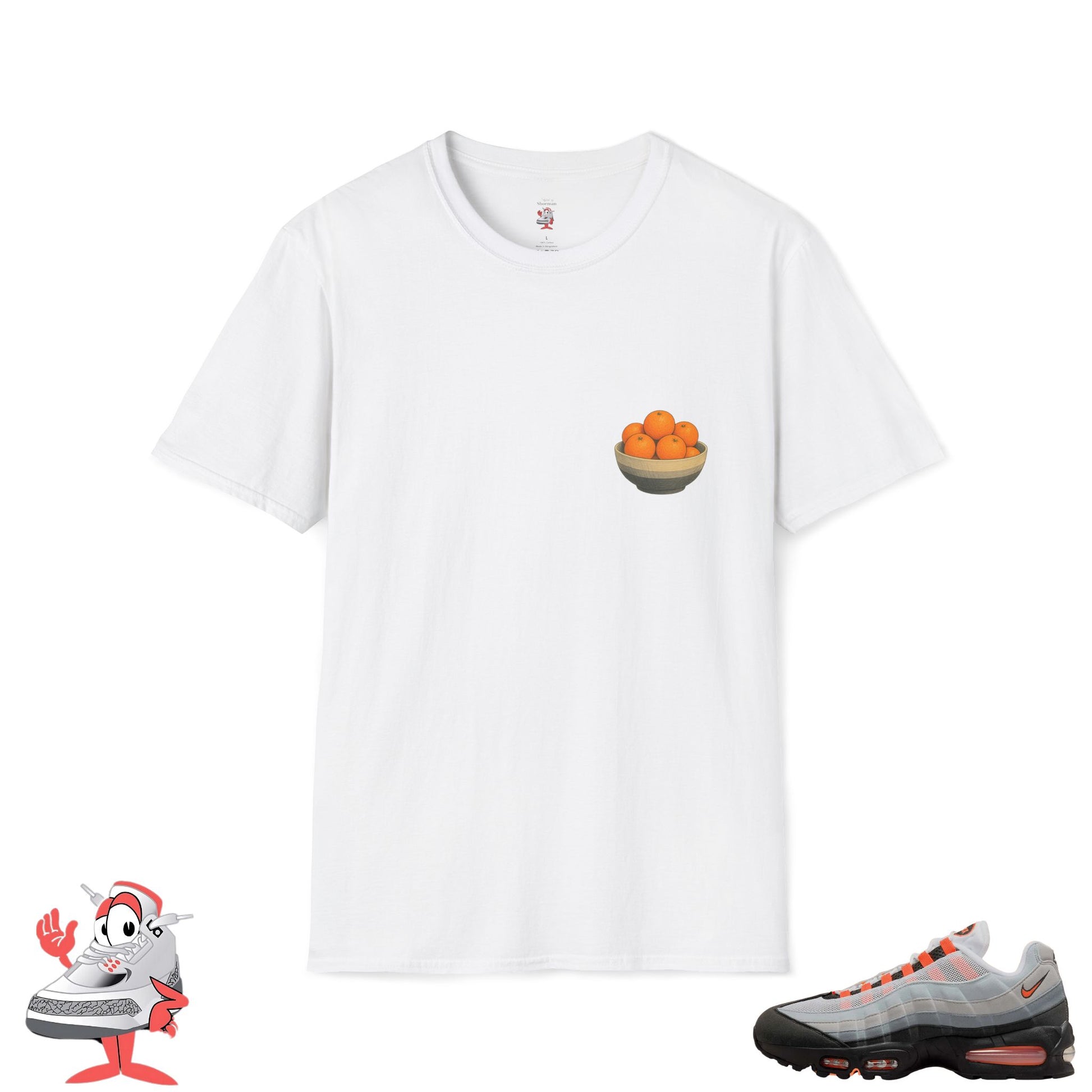 Matching Tee Nike Air Max 95 Bright Mandarin OG Big Bubble Sneaker Orange Shirt