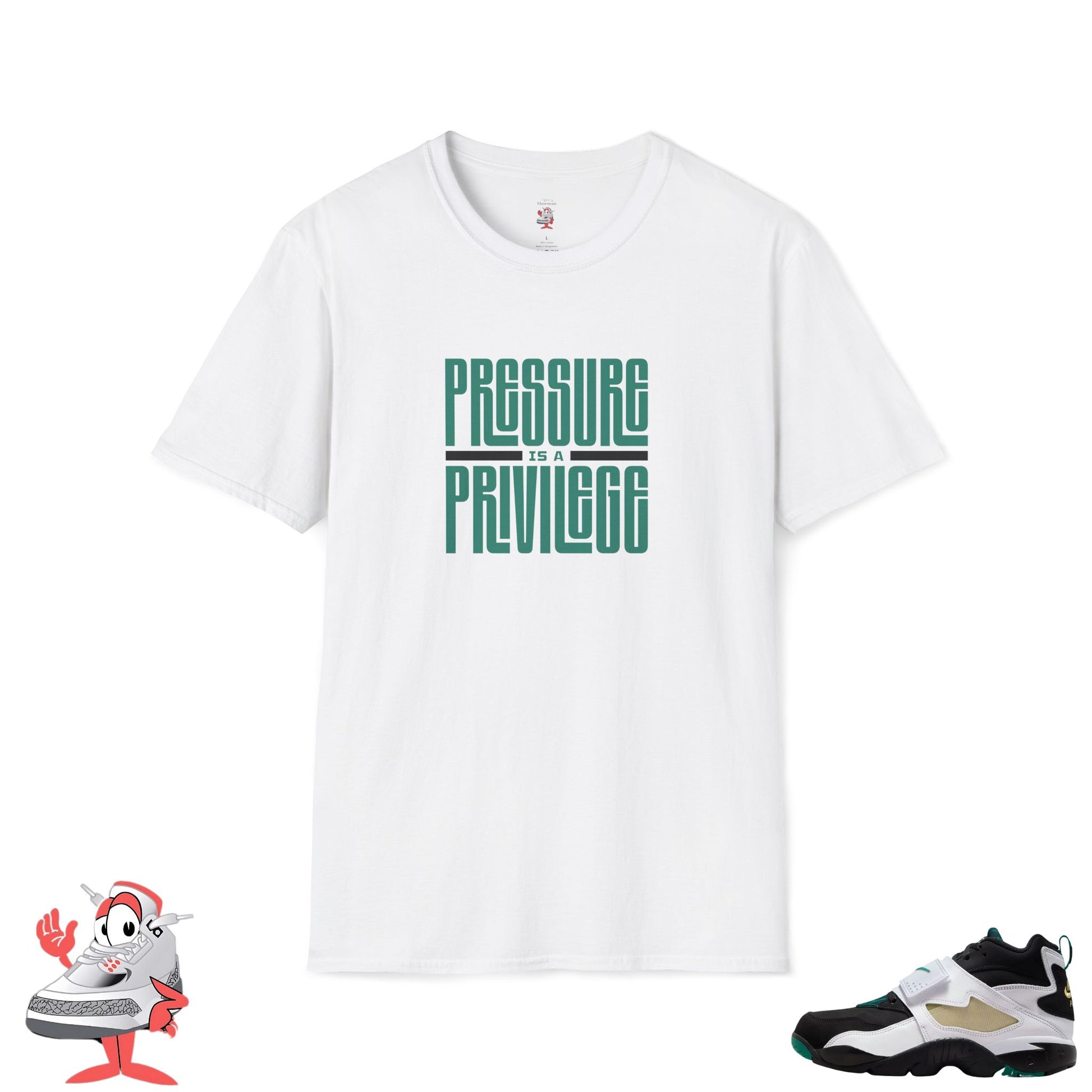Matching Shirt Nike Air Diamond Turf Emerald Deion Sanders T-Shirt Teal Black