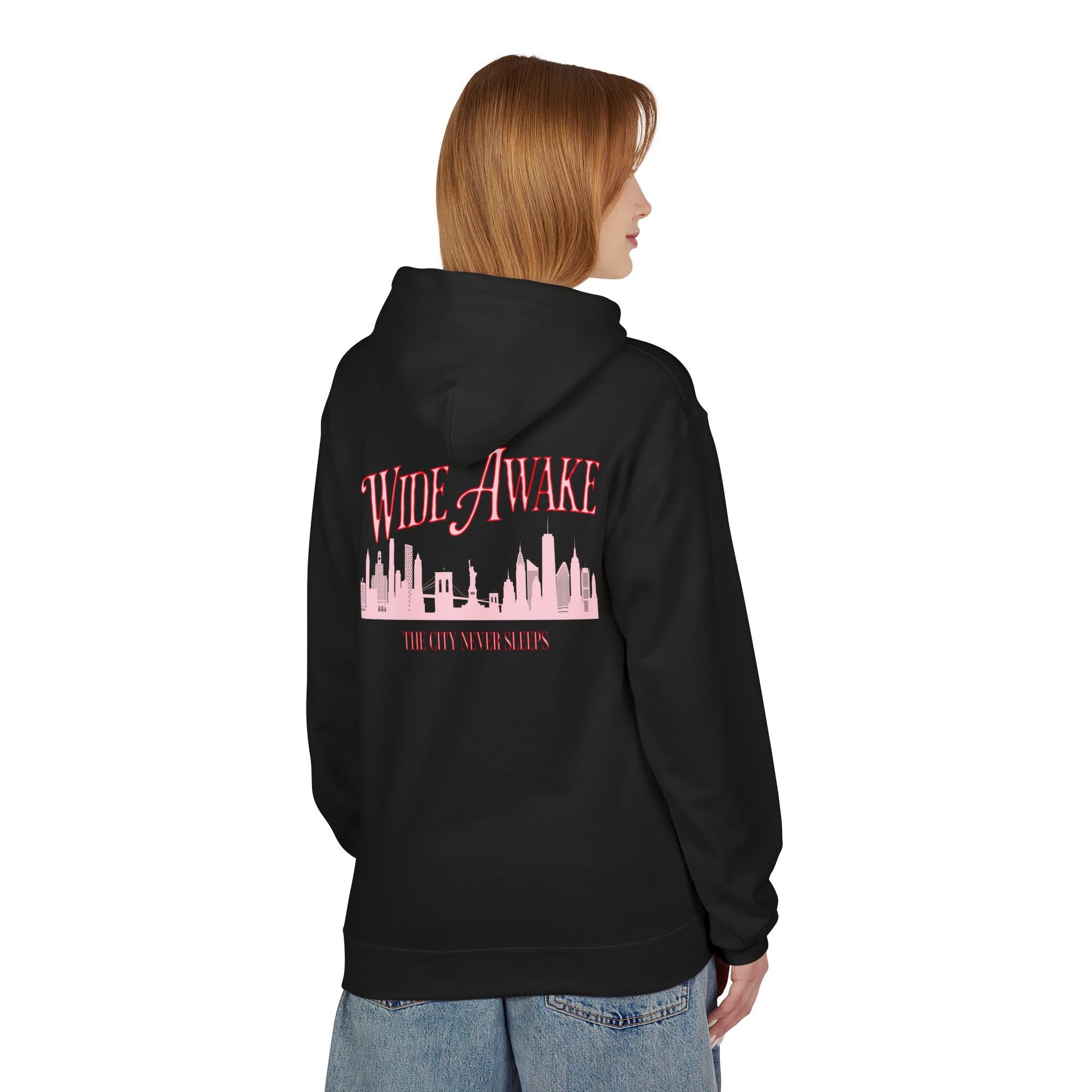 Matching Hoodie for Awake NY x Air Jordan Retro 5 Arctic Pink - ‘Wide Awake’ Hoodie – NYC Skyline Streetwear - Retro V Match