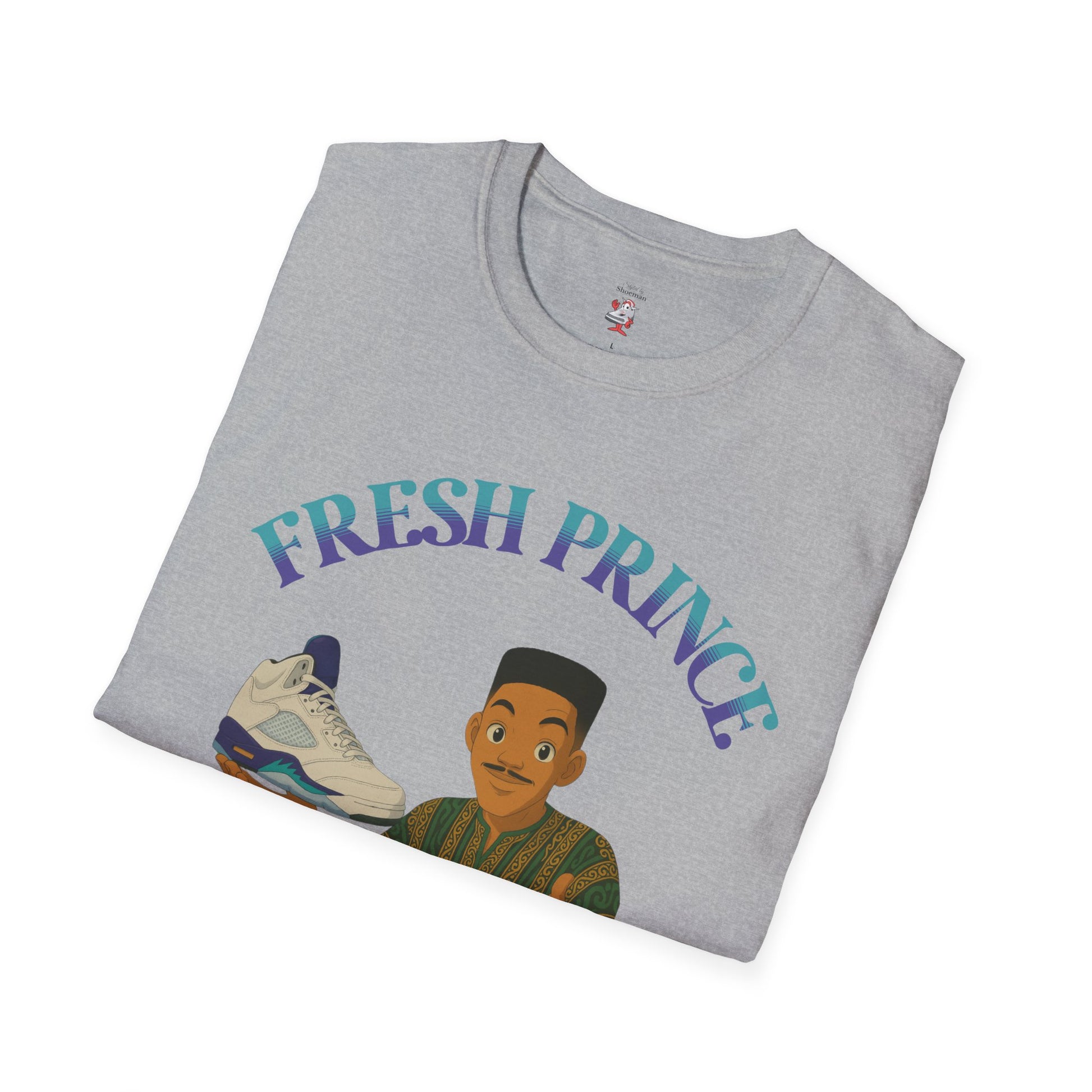 Matching Shirt For Air Jordan Retro 5 Grape Sneaker Match Tee Fresh Prince V Tee
