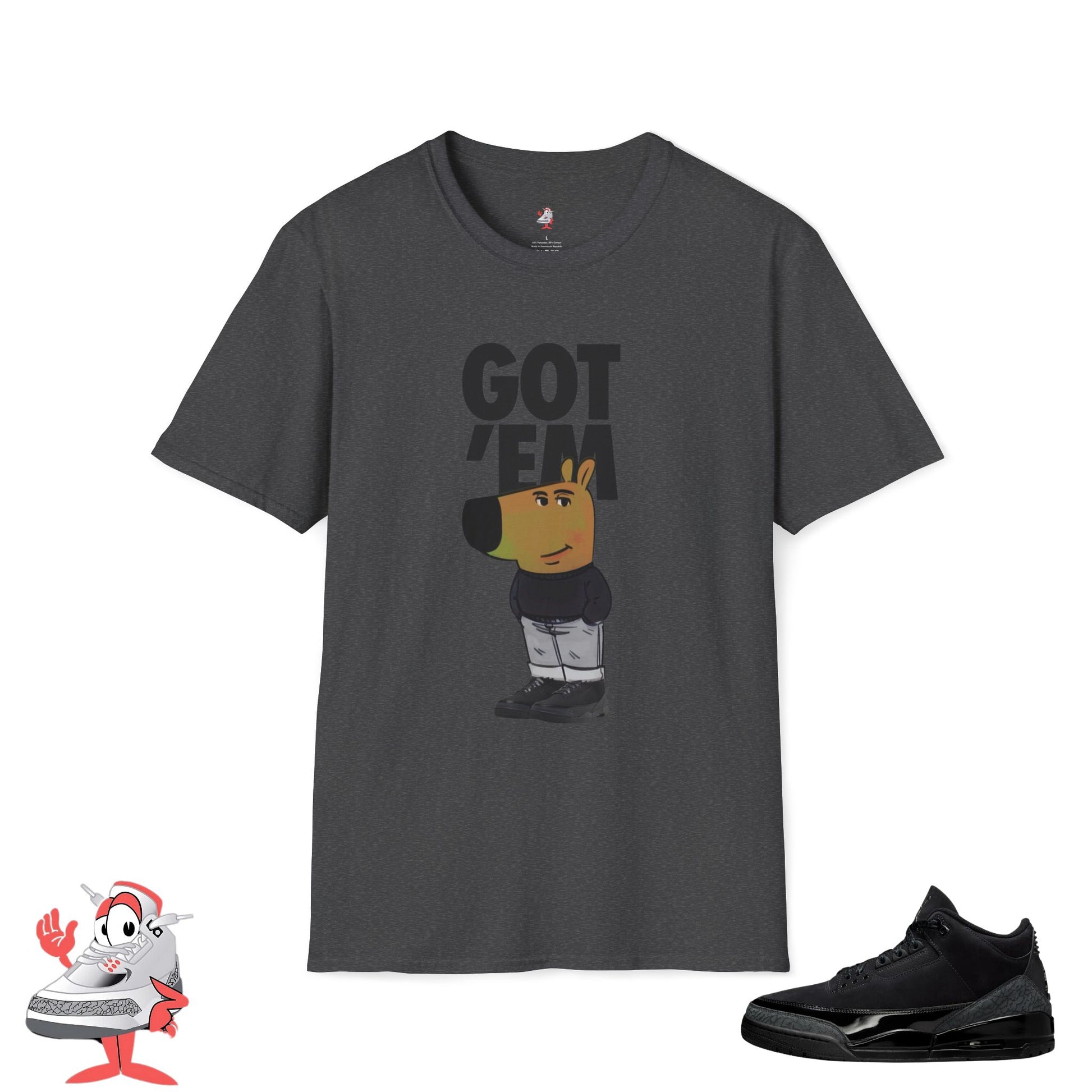 Matching Shirt Jordan Retro 3 Black Cat Unisex T-Shirt Retro Sneaker Chill Guy