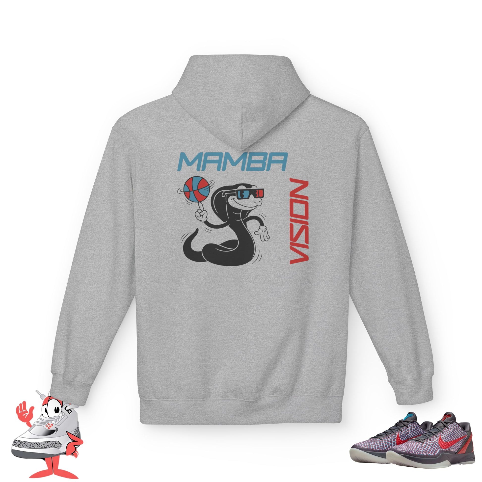 Mamba Vision Hoodie 3D Hollywood to Match Nike Kobe 6 VI All-Star Sweater Tee