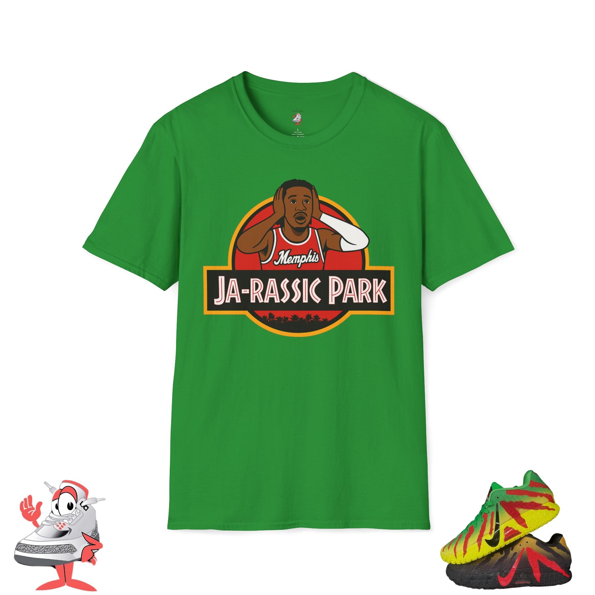 Matching Shirt For Nike Ja 3 Ja-Rassic Park Green Spark Jurassic Sneaker Match