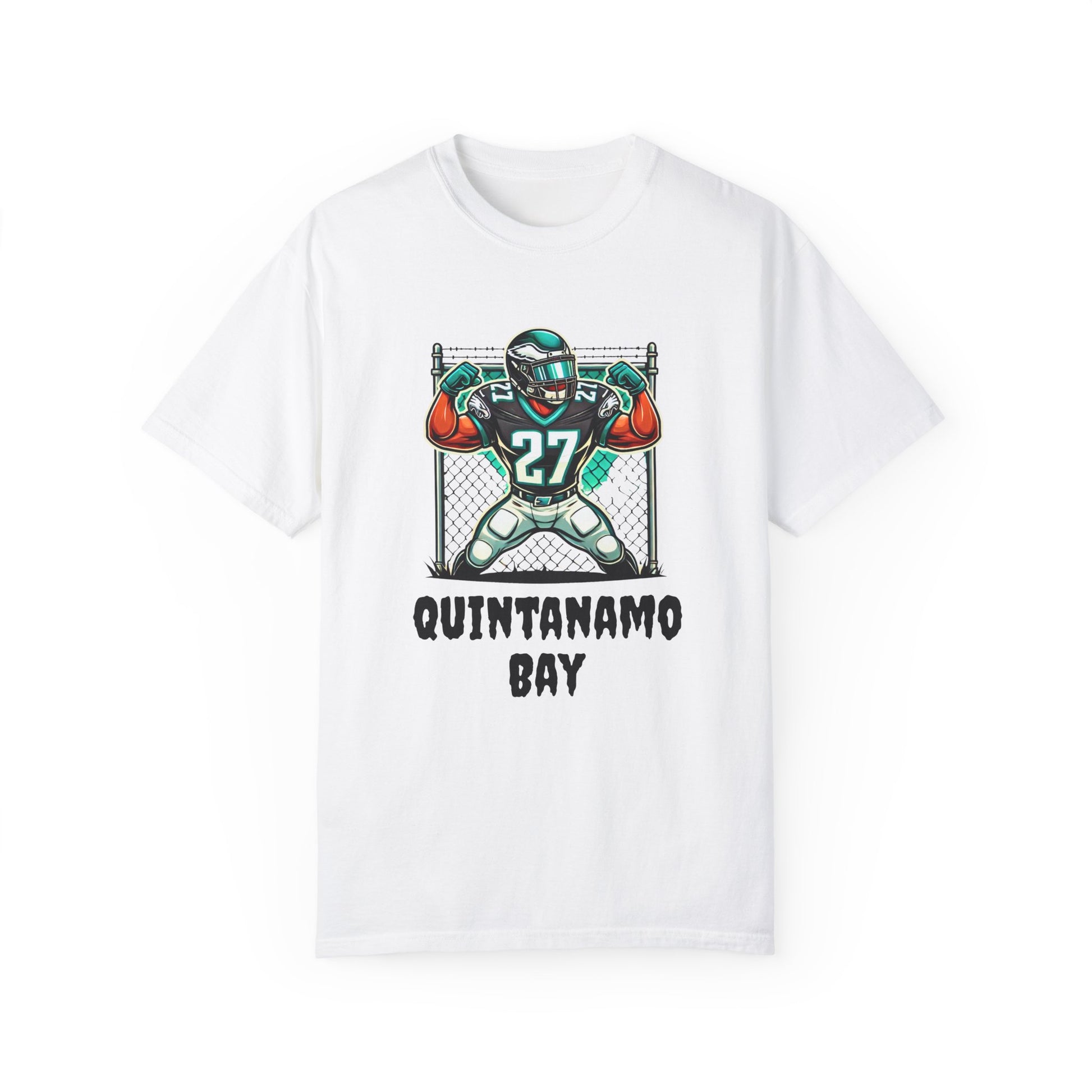 Quintanamo Bay Football Graphic T-Shirt NFL Philadelphia Eagles Quinyon Mitchell