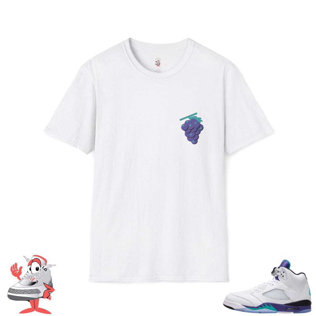 Matching Shirt For Air Jordan Retro 5 OG Grape White Purple Teal V Sneaker Match