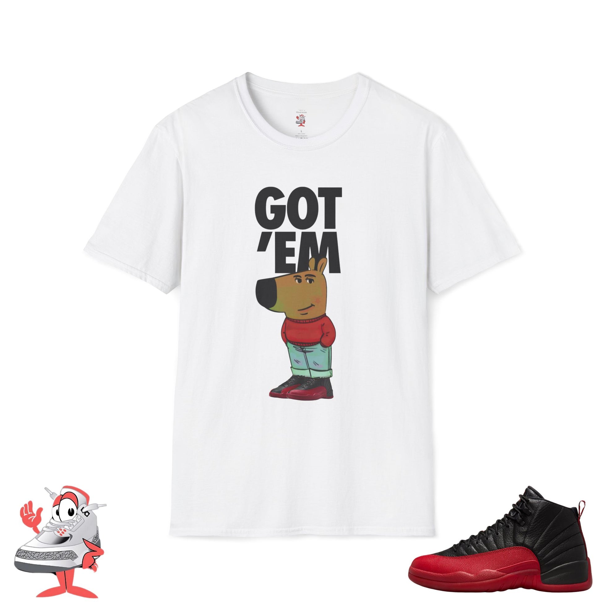 Air Jordan Retro 12 Flu Game Matching Shirt Chill Guy Got Em Nike T-Shirt XII
