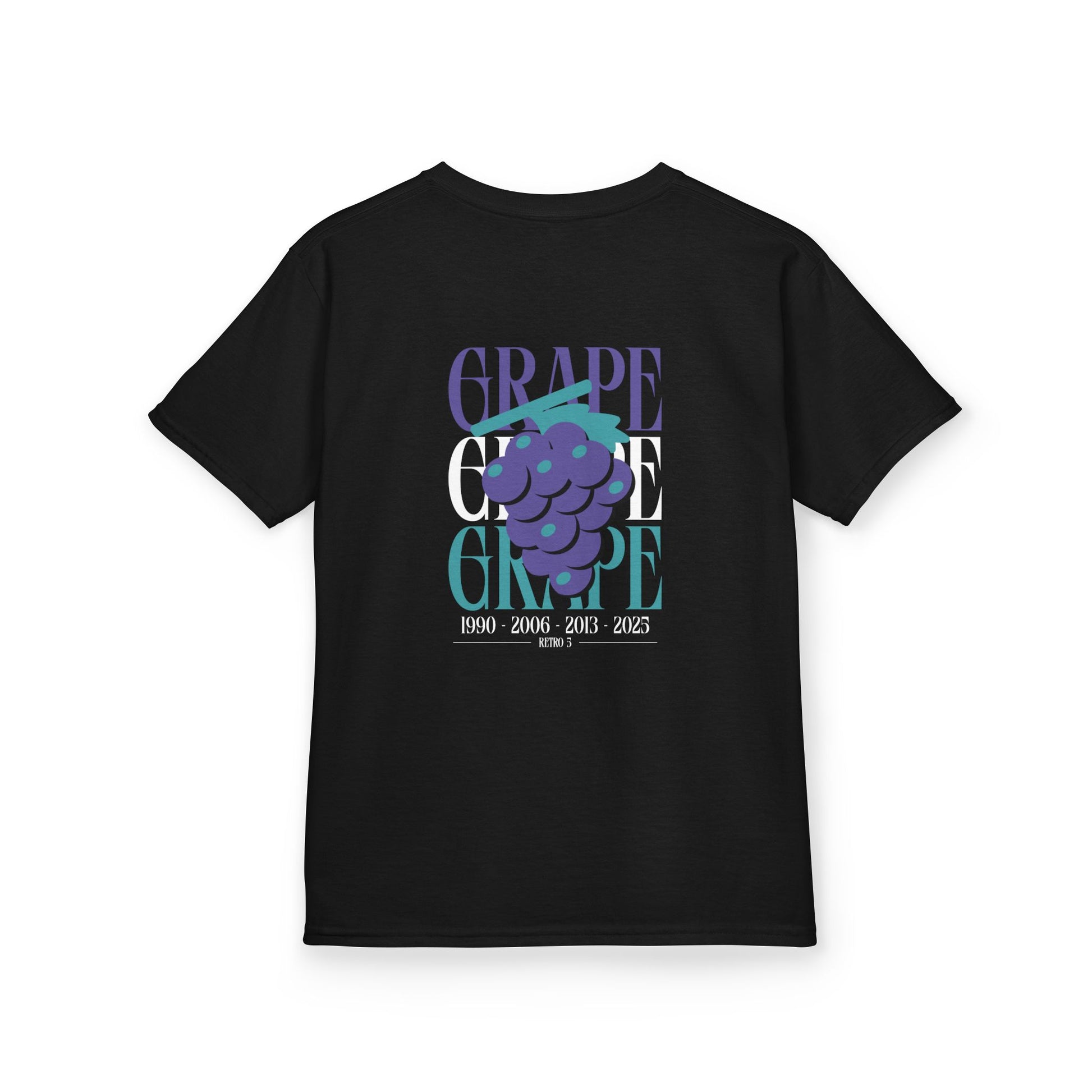 Kids Matching Shirt For Air Jordan Retro 5 Grape Sneaker Match Tee 90s Youth
