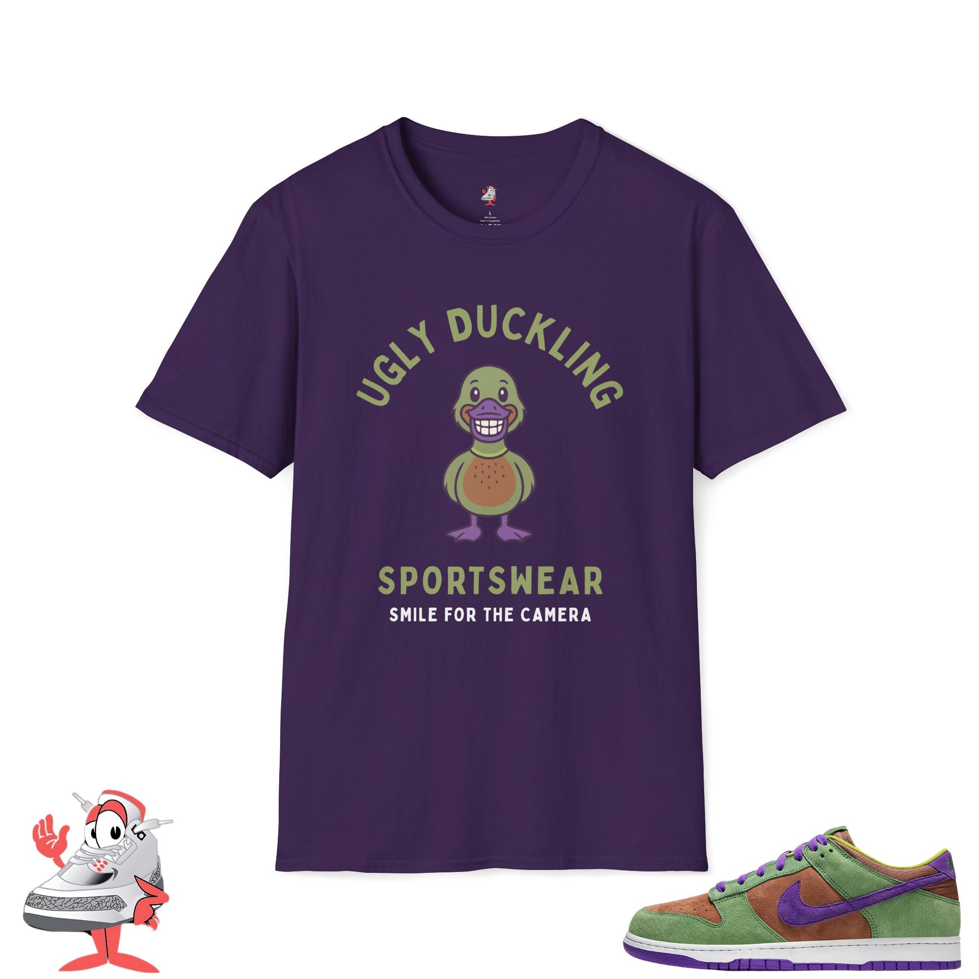 Matching Shirt For Nike Dunk Low Veneer Ugly Duckling Pack 2024 Purple Green