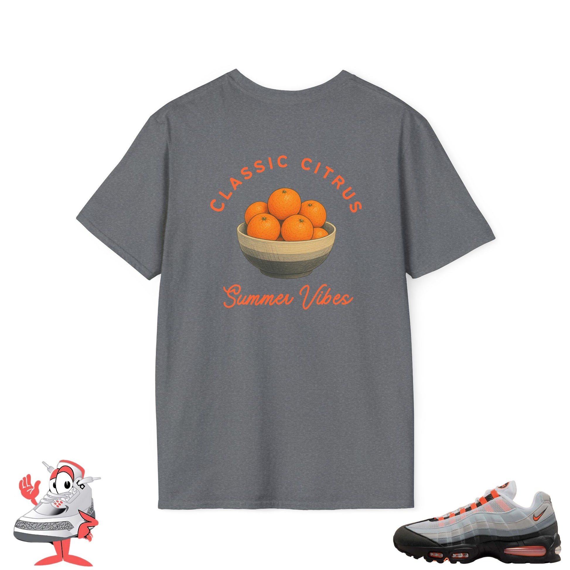 Matching Tee Nike Air Max 95 Bright Mandarin OG Big Bubble Sneaker Orange Shirt