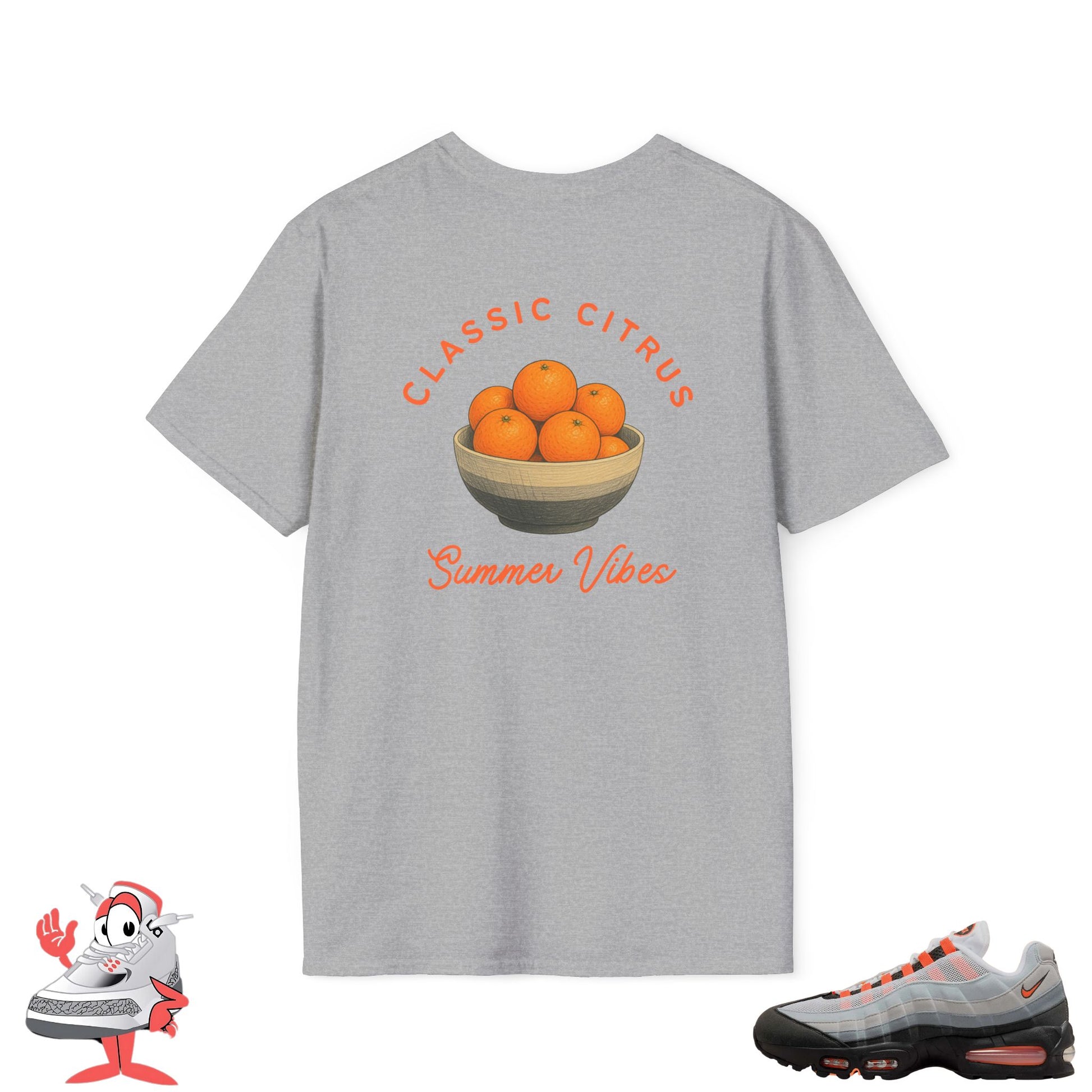Matching Tee Nike Air Max 95 Bright Mandarin OG Big Bubble Sneaker Orange Shirt