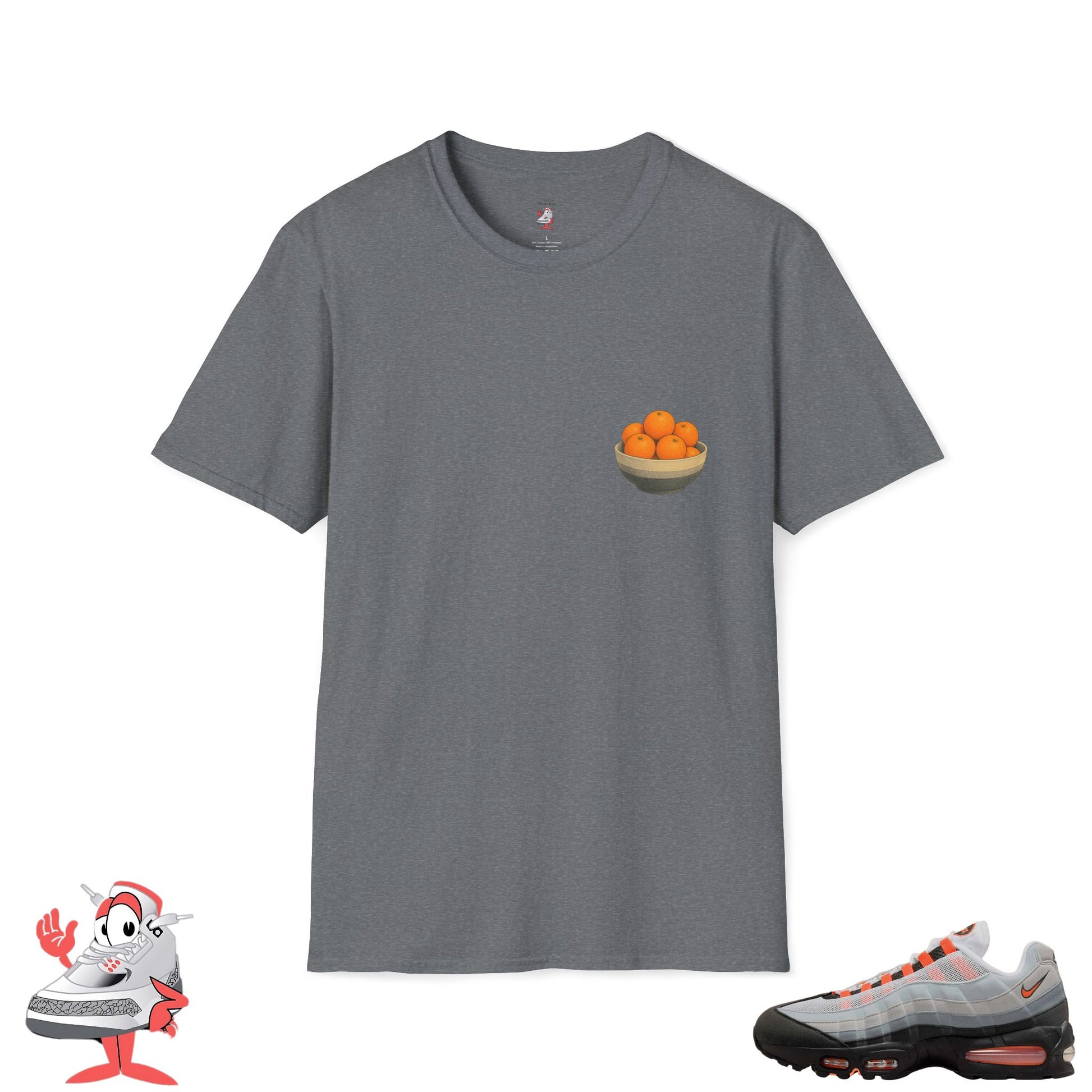 Matching Tee Nike Air Max 95 Bright Mandarin OG Big Bubble Sneaker Orange Shirt