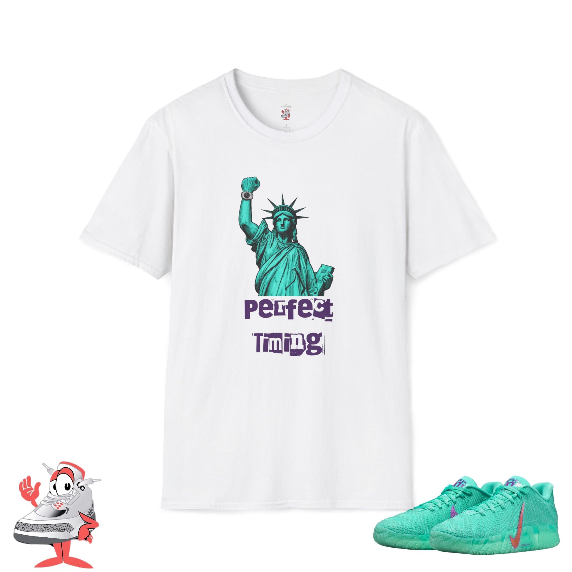 Matching Shirt For Nike Ja 3 Twelve Time Statue Of Liberty Morant Sneaker Match