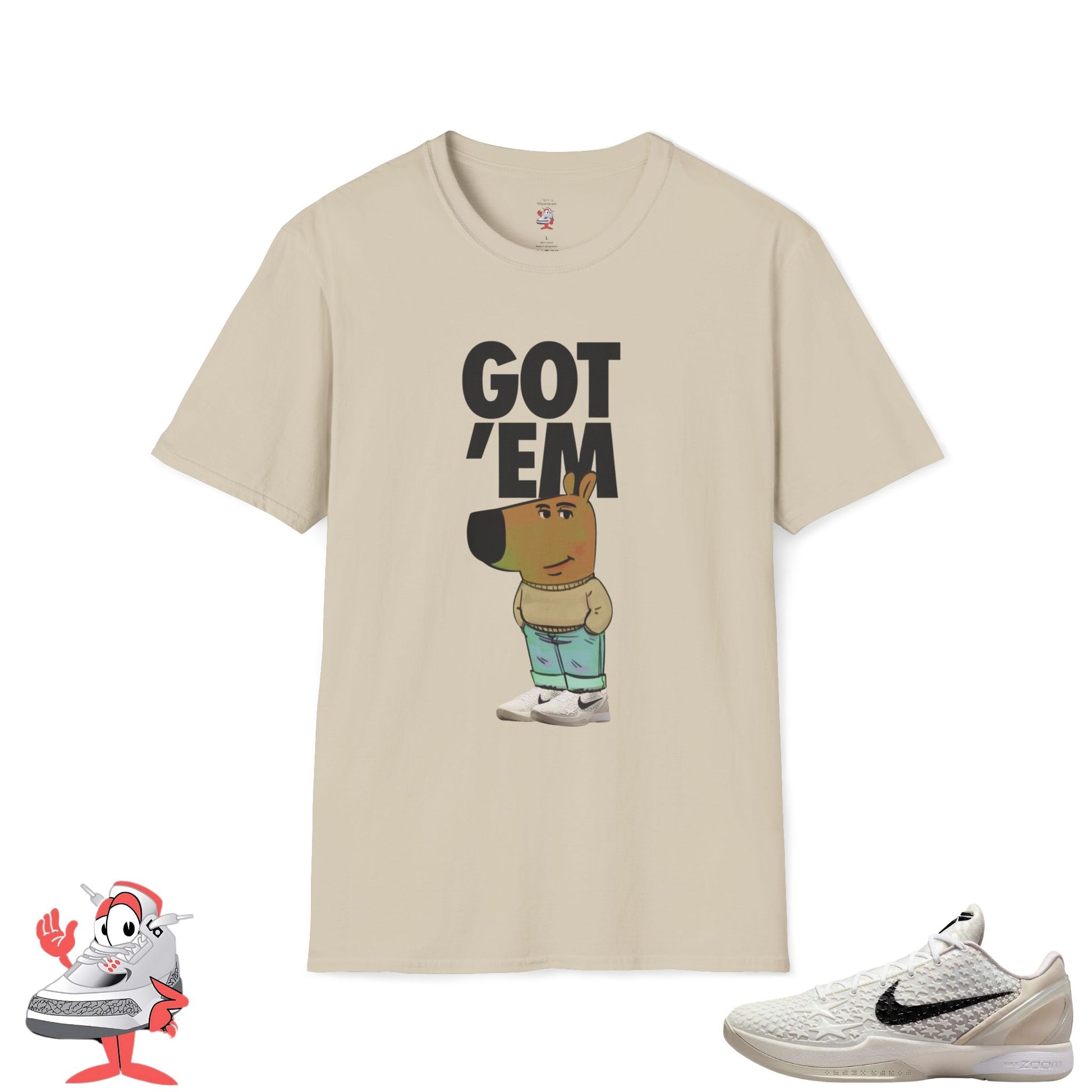 Nike Kobe 6 Protro All-Star Matching Shirt Mamba Mentality Chill Guy Tee White