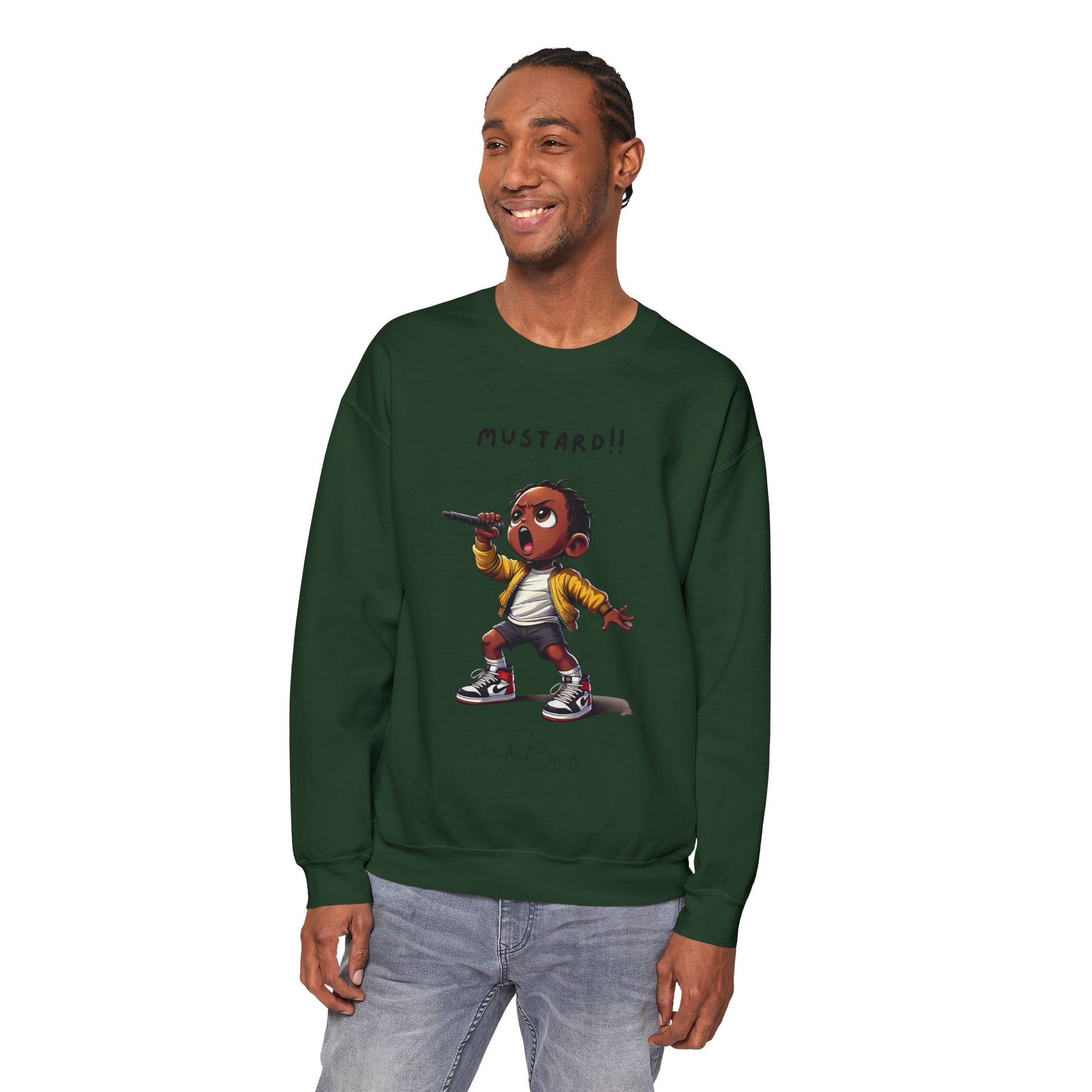 Kendrick Lamar Mustard Crewneck Sweater Not Like Us Hip Hop For Fans Merch Drake