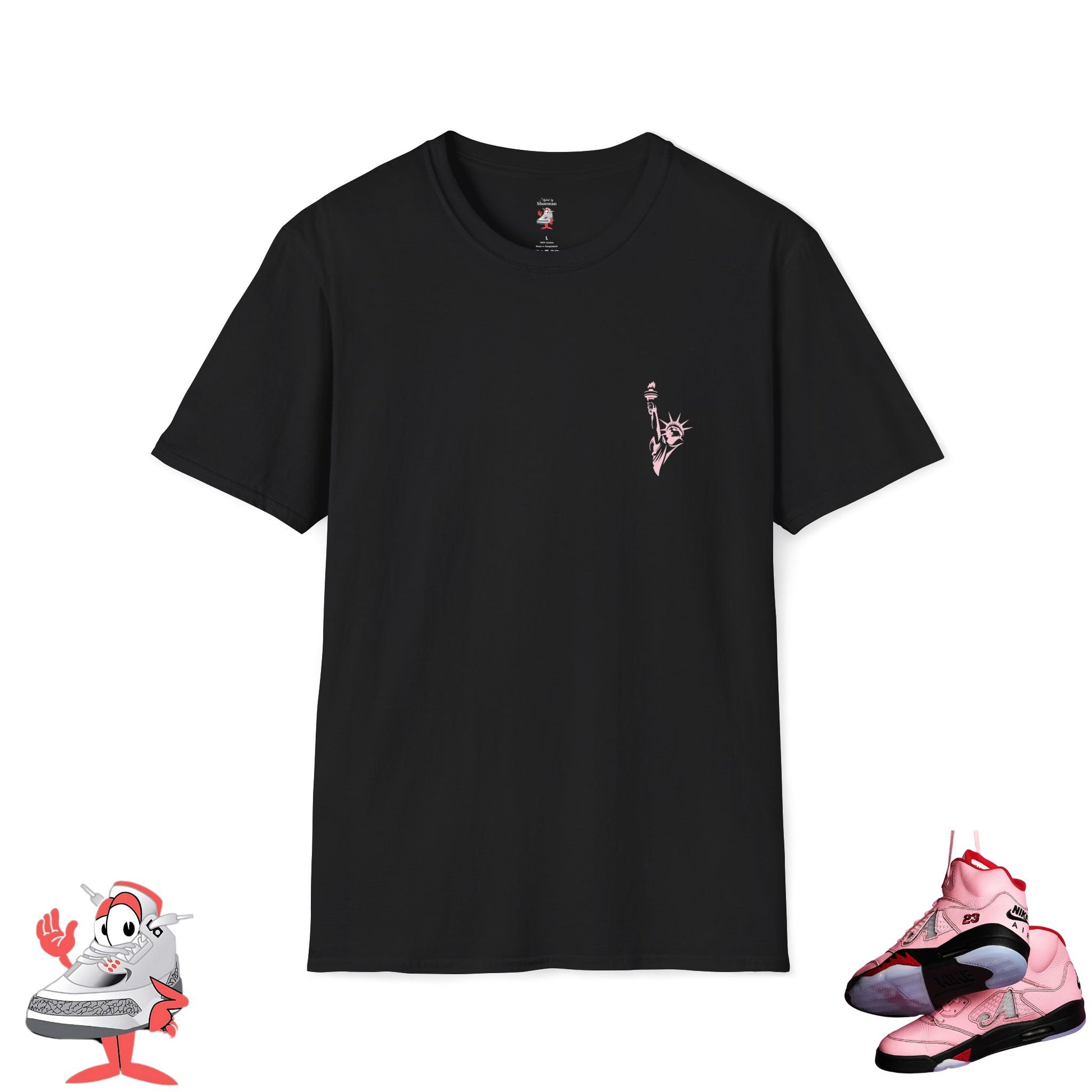 Matching Shirt For Awake NY Air Jordan Retro 5 Bubblegum Pink Black Sneaker Tee