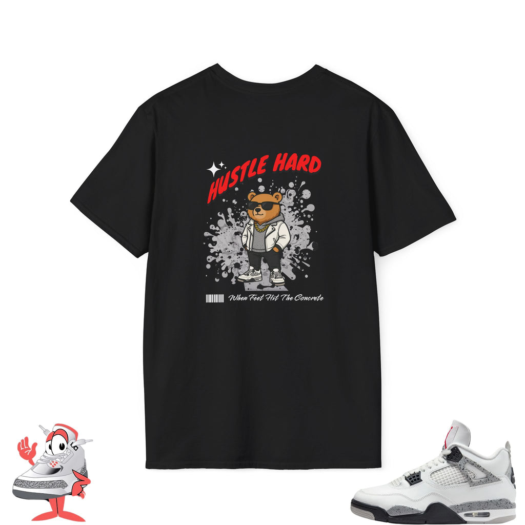 Matching Shirt For Air Jordan Retro 4 White Cement OG IV Tee Vintage Nike Hustle