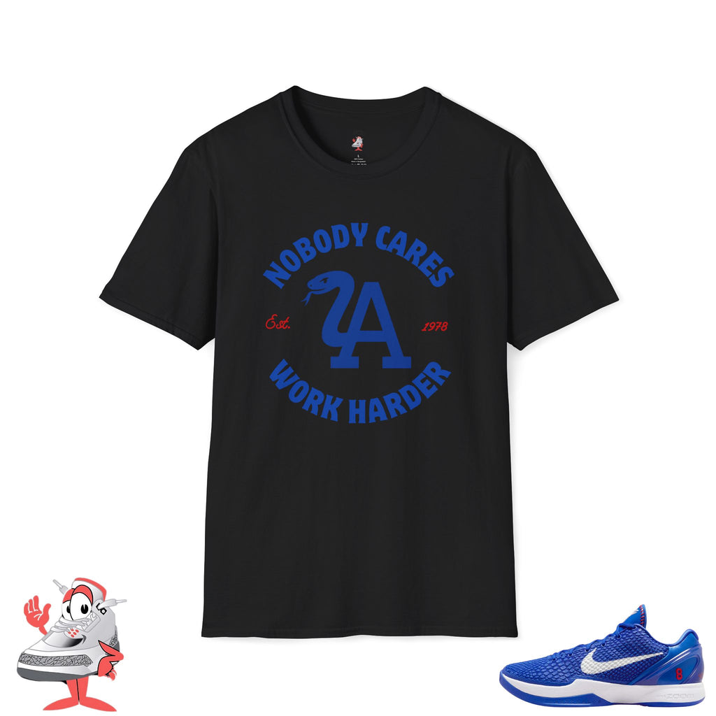Matching Shirt For Nike Kobe 6 Proto Dodgers Blue White Unisex Tee LA Mamba Tee