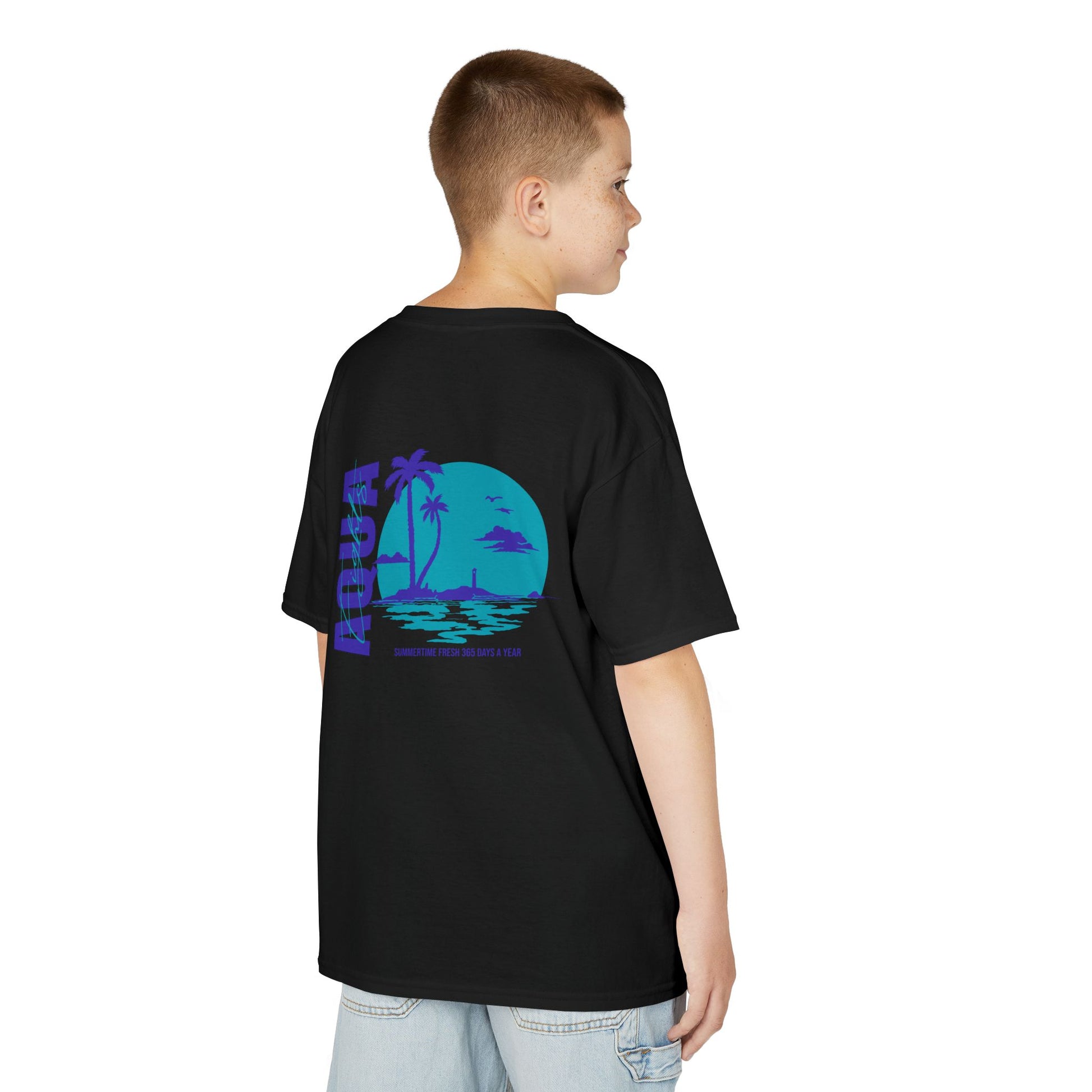 Kids Matching Shirt Nike Air Jordan Retro 8 Aqua Black Purple Sneaker Match Tee