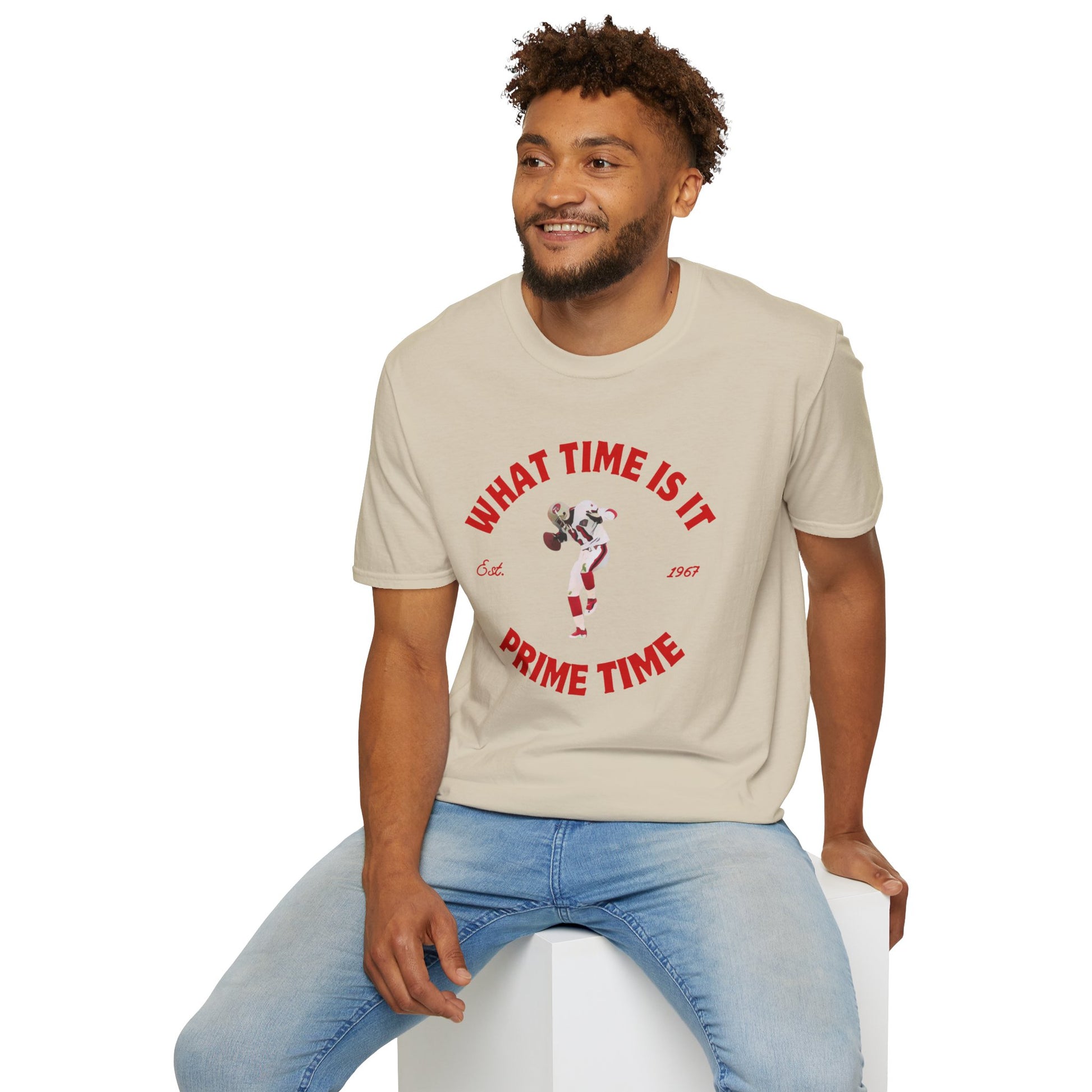 Prime Time T-Shirt Matches Nike Air Diamond Turf 2 Prime Red 49ers Shoes Deion