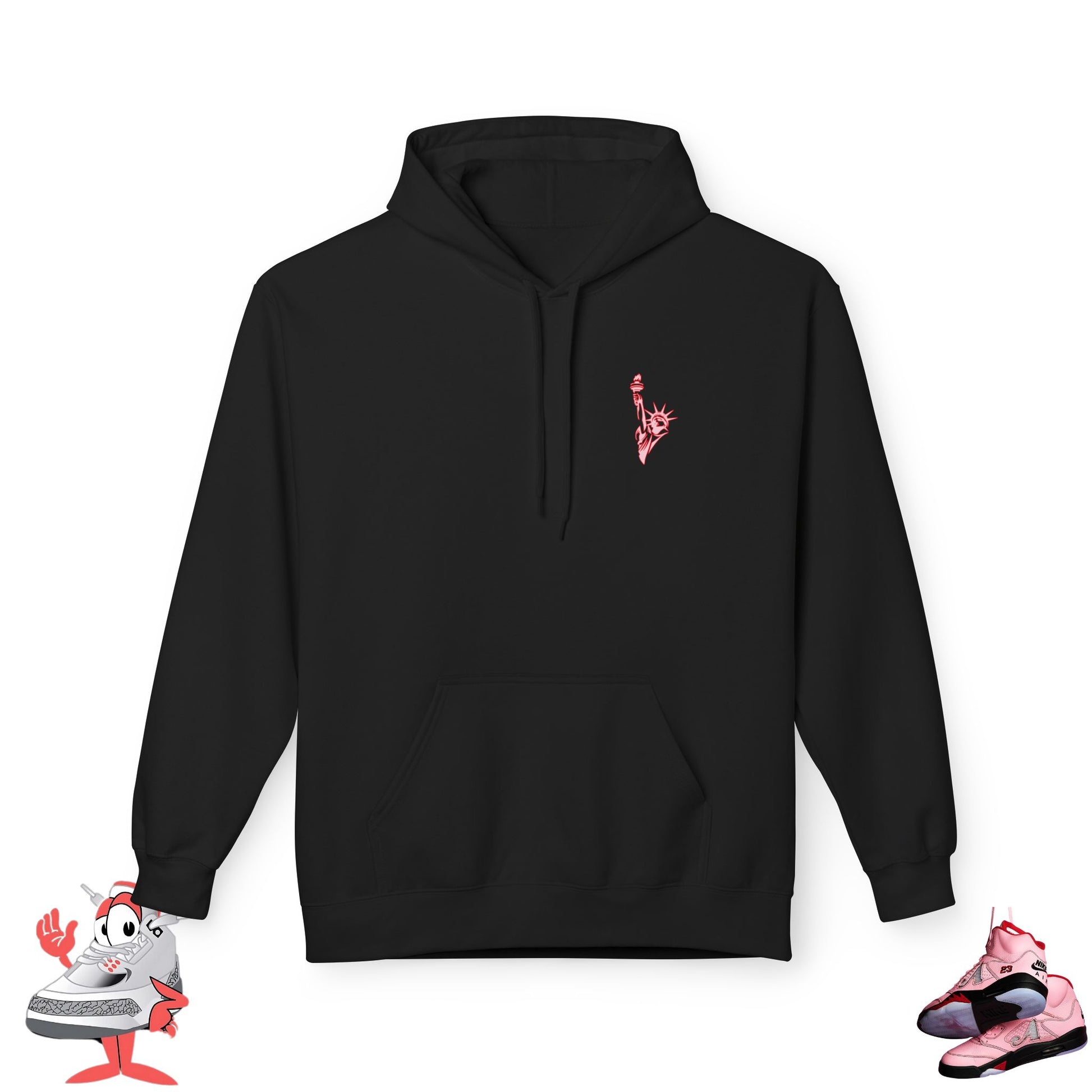 Matching Hoodie for Awake NY x Air Jordan Retro 5 Arctic Pink - ‘Wide Awake’ Hoodie – NYC Skyline Streetwear - Retro V Match