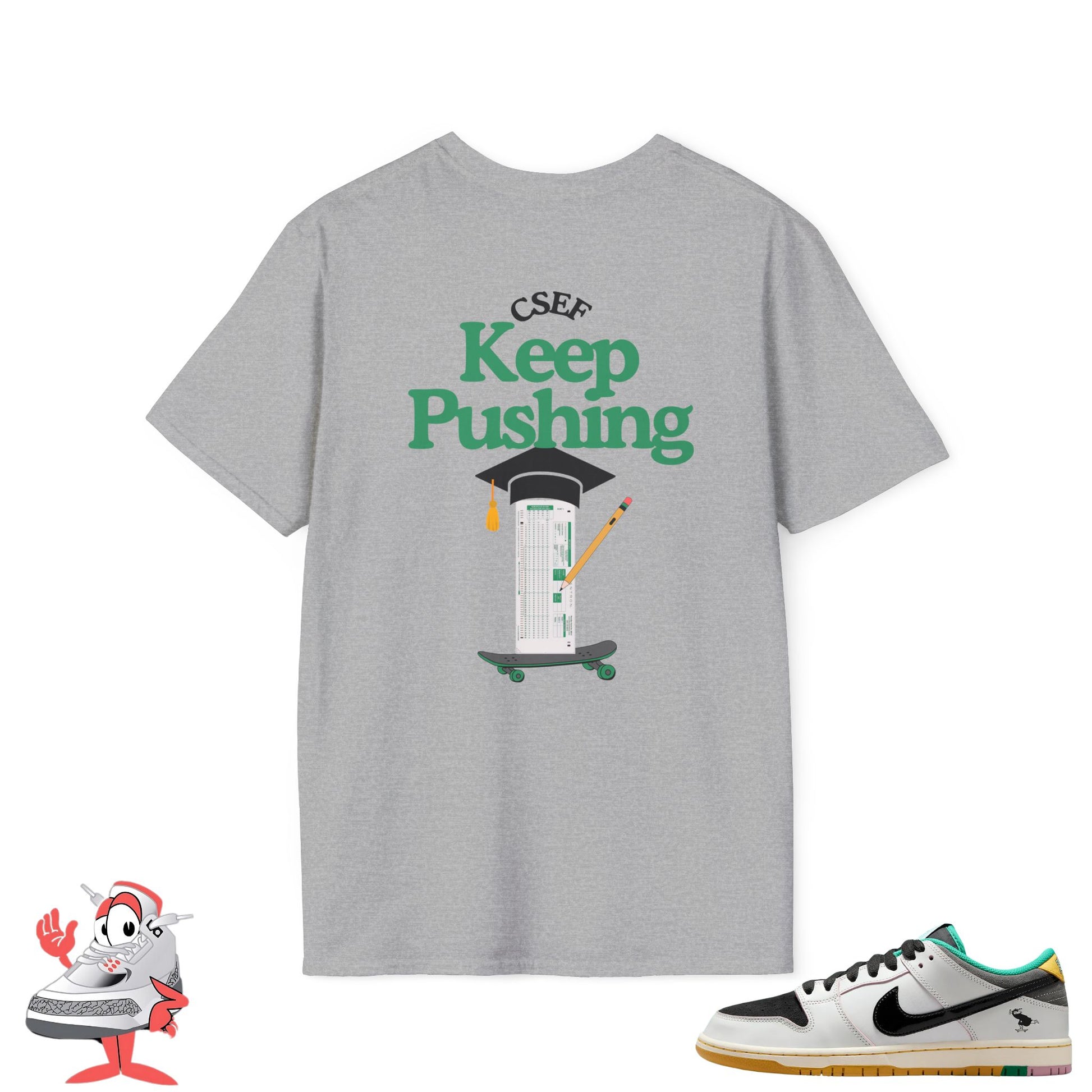 Matching Shirt For Nike Dunk SB Low X CSEF Keep Pushing Skateboarding Streetwear