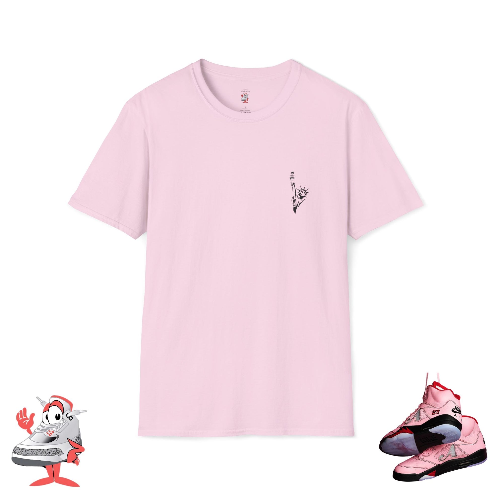 Matching Shirt For Awake NY Air Jordan Retro 5 Bubblegum Pink Black Sneaker Tee