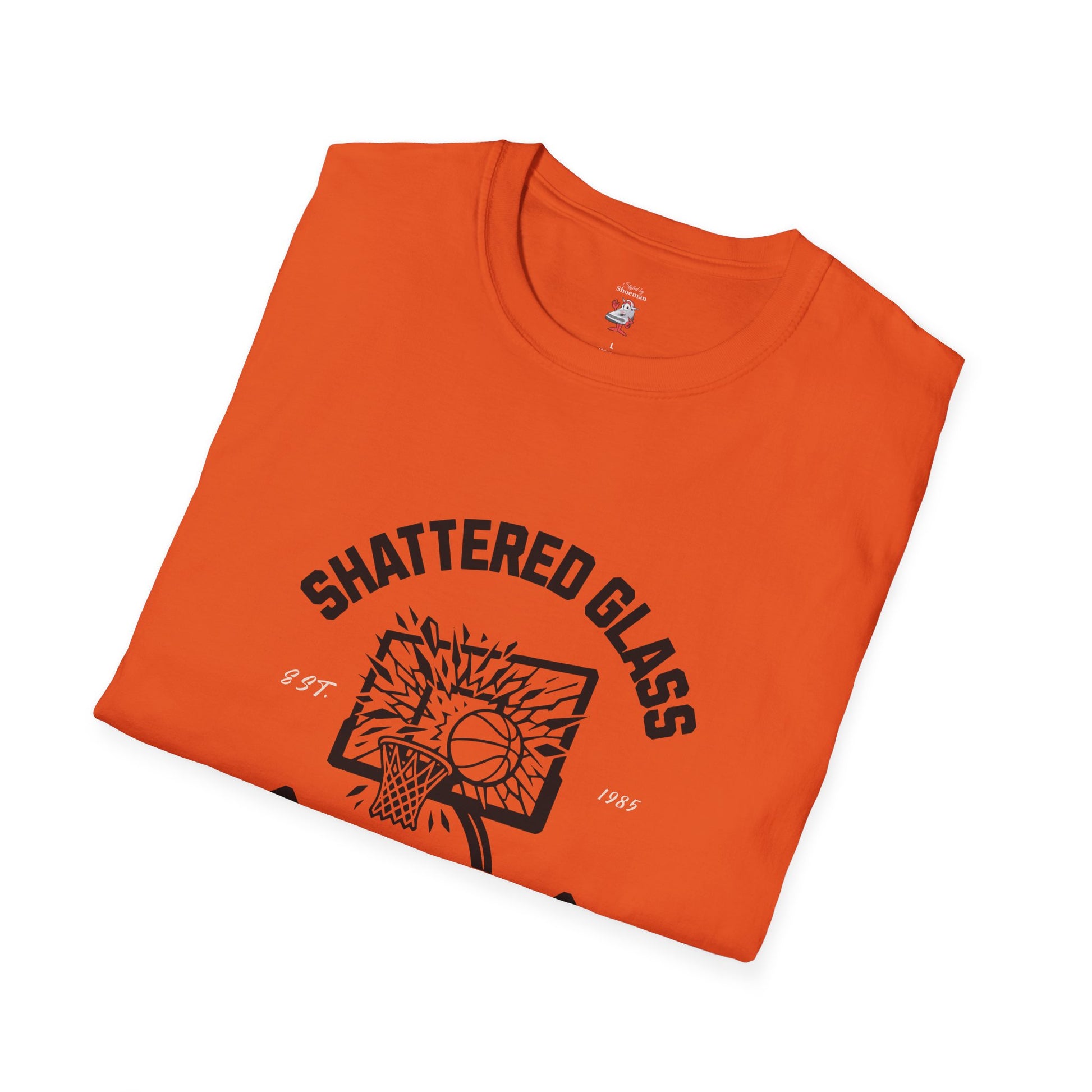 Matching Shirt For Air Jordan Retro 1 Shattered Backboard Black Orange Tee AJ1