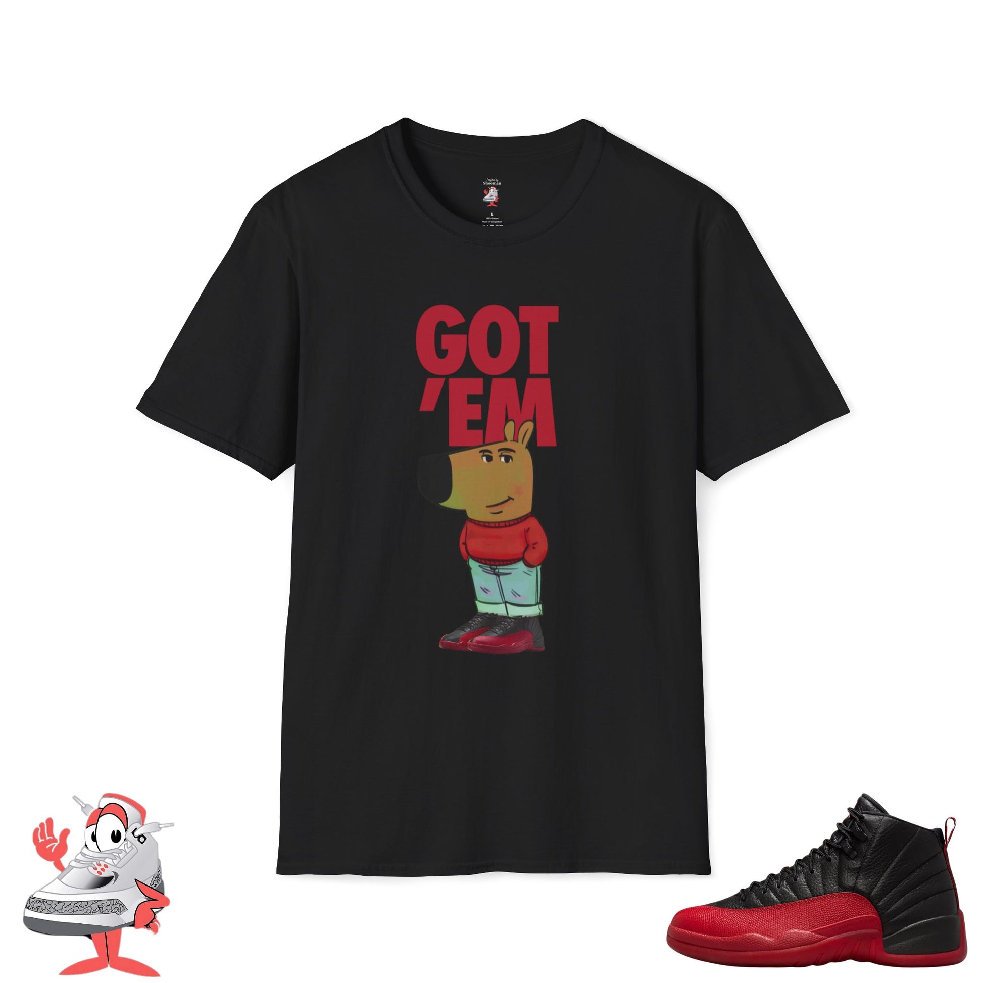 Air Jordan Retro 12 Flu Game Matching Shirt Chill Guy Got Em Nike T-Shirt XII