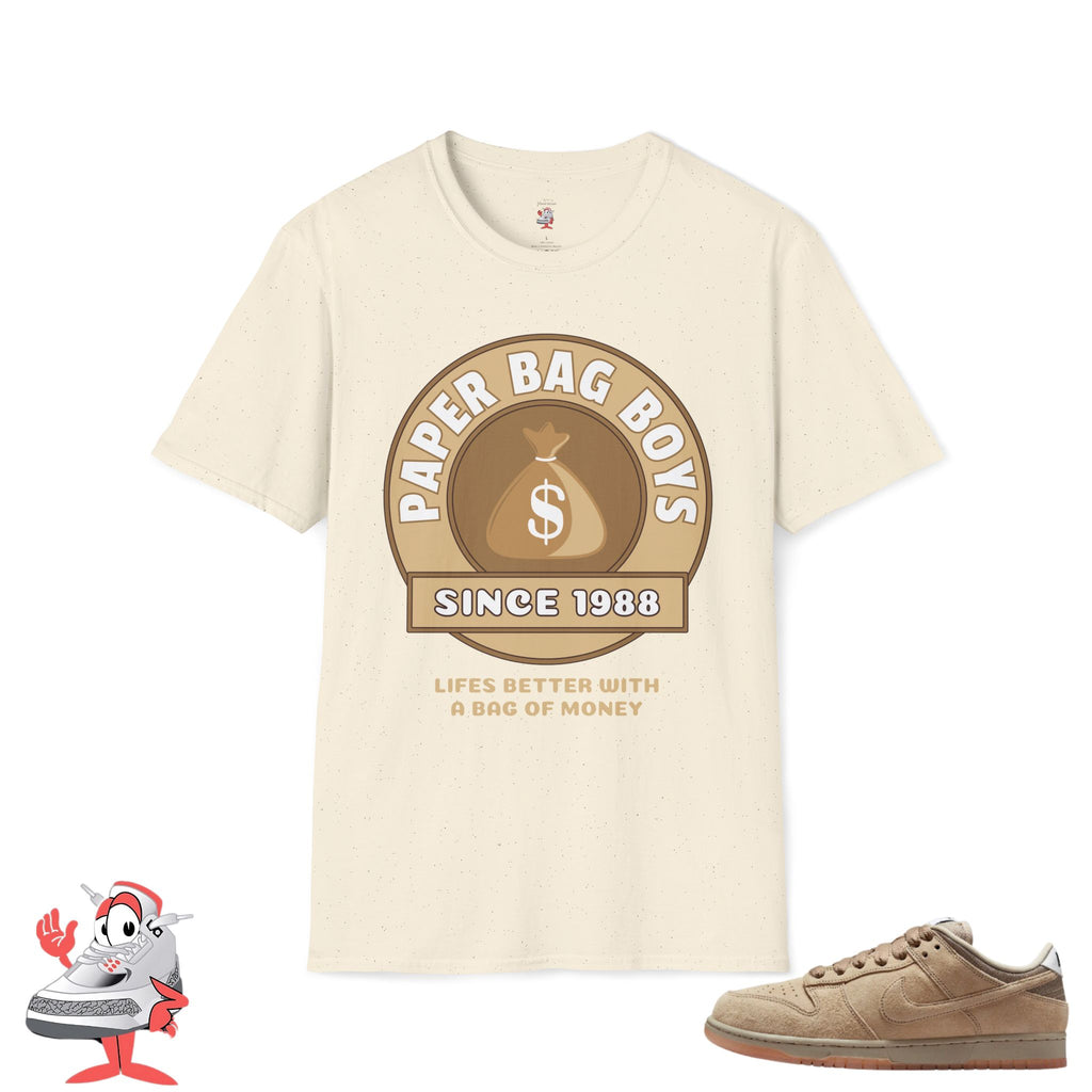 Paper Bag Boys T-Shirt Match for Nike SB Dunk Low Parachute Beige